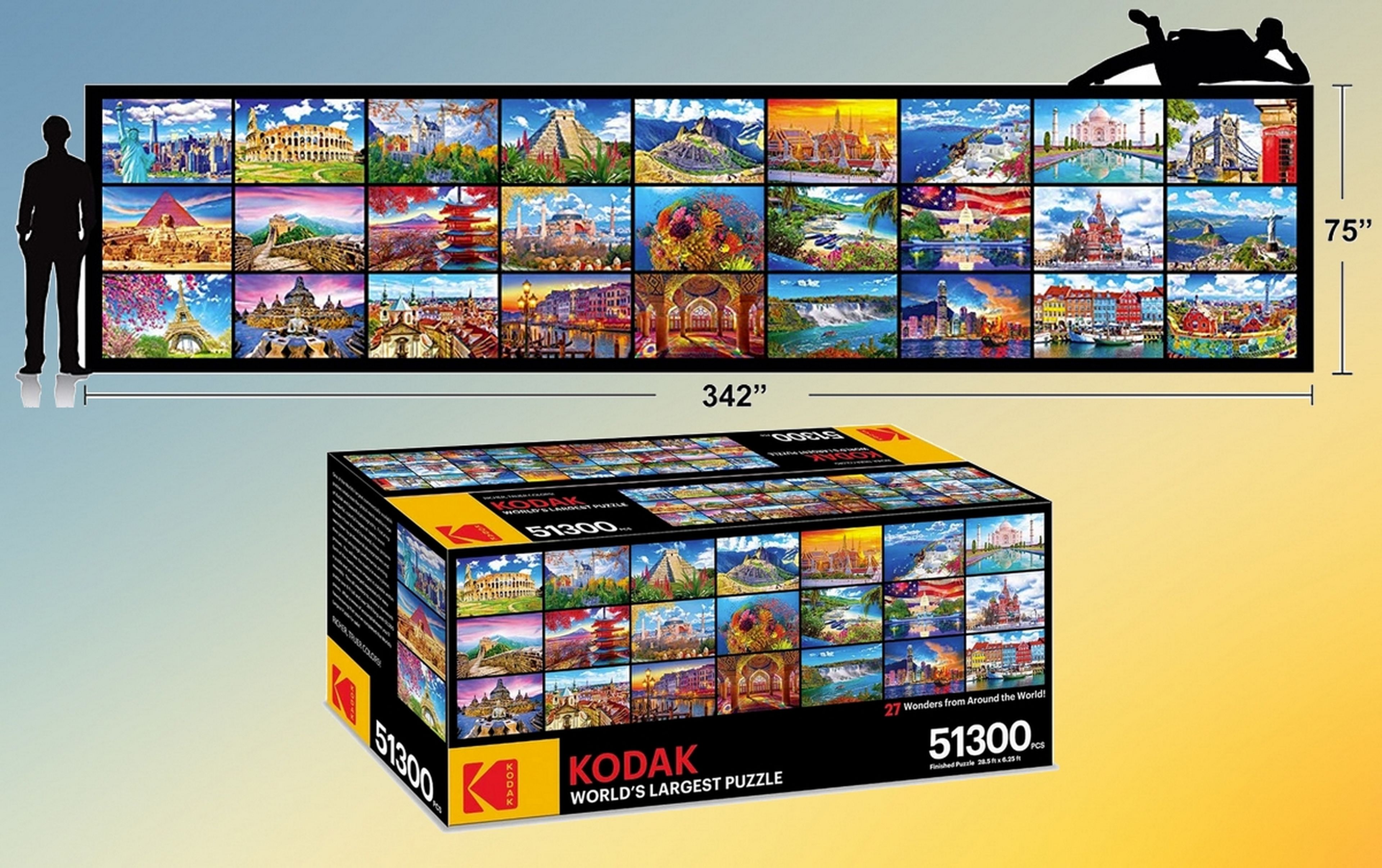Kodak pone a la venta el puzle más grande del mundo: 51.300 piezas y el tamaño de un autobús