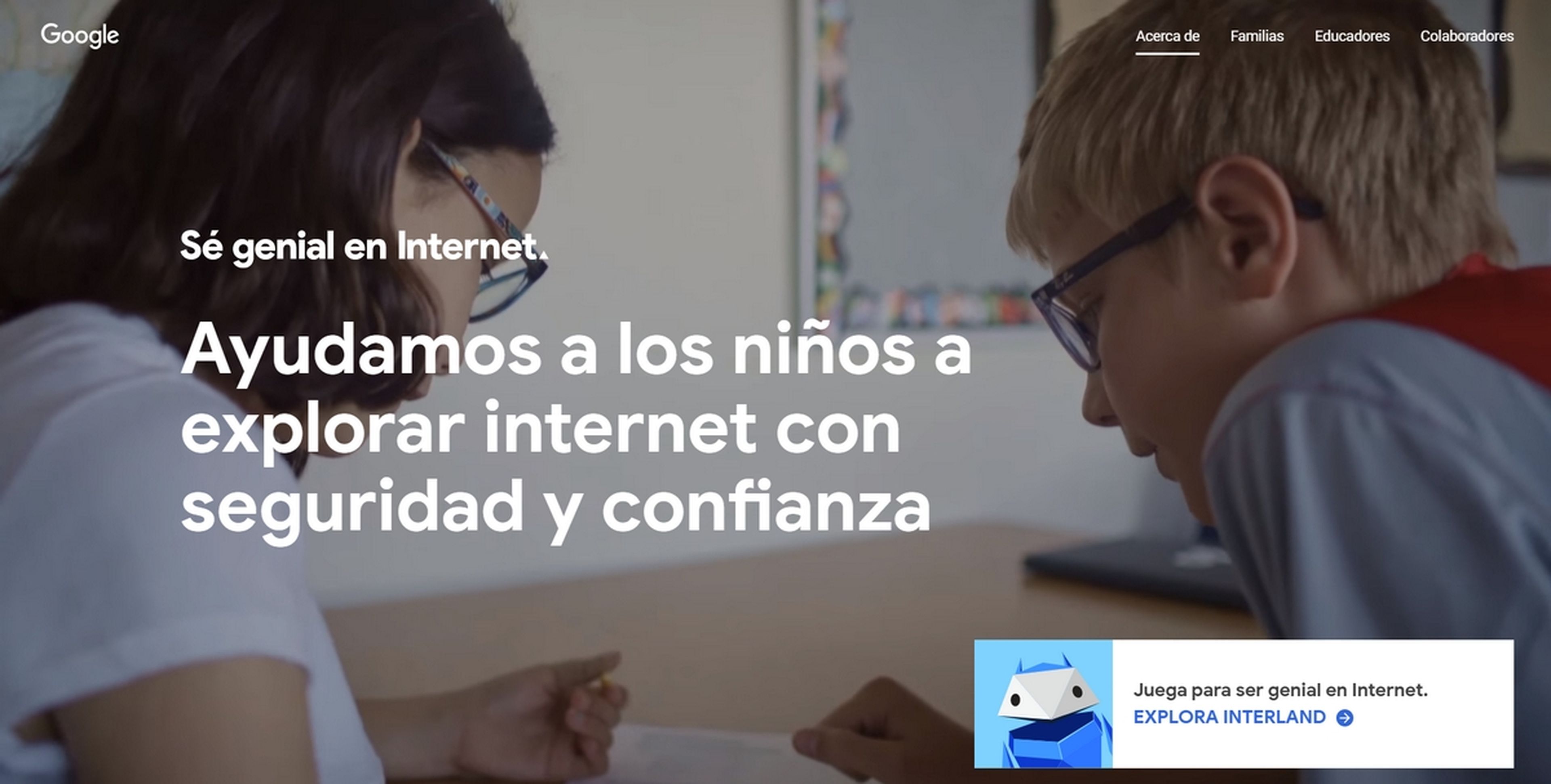Sé genial en Internet, el portal de Google para enseñar a los niños a protegerse en Internet