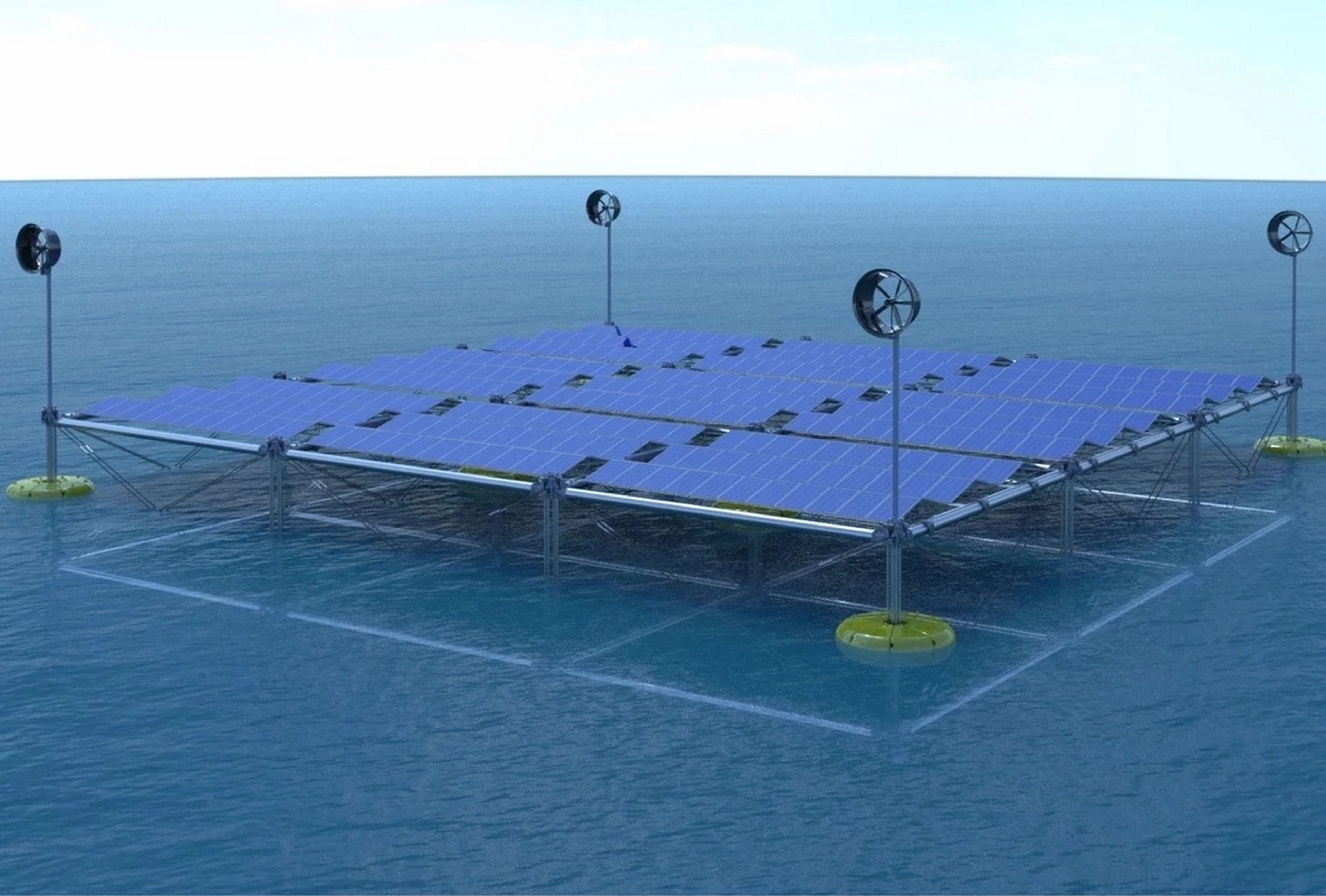 Esta es la primera plataforma que obtiene electricidad del viento, el sol y las olas, todo al mismo tiempo