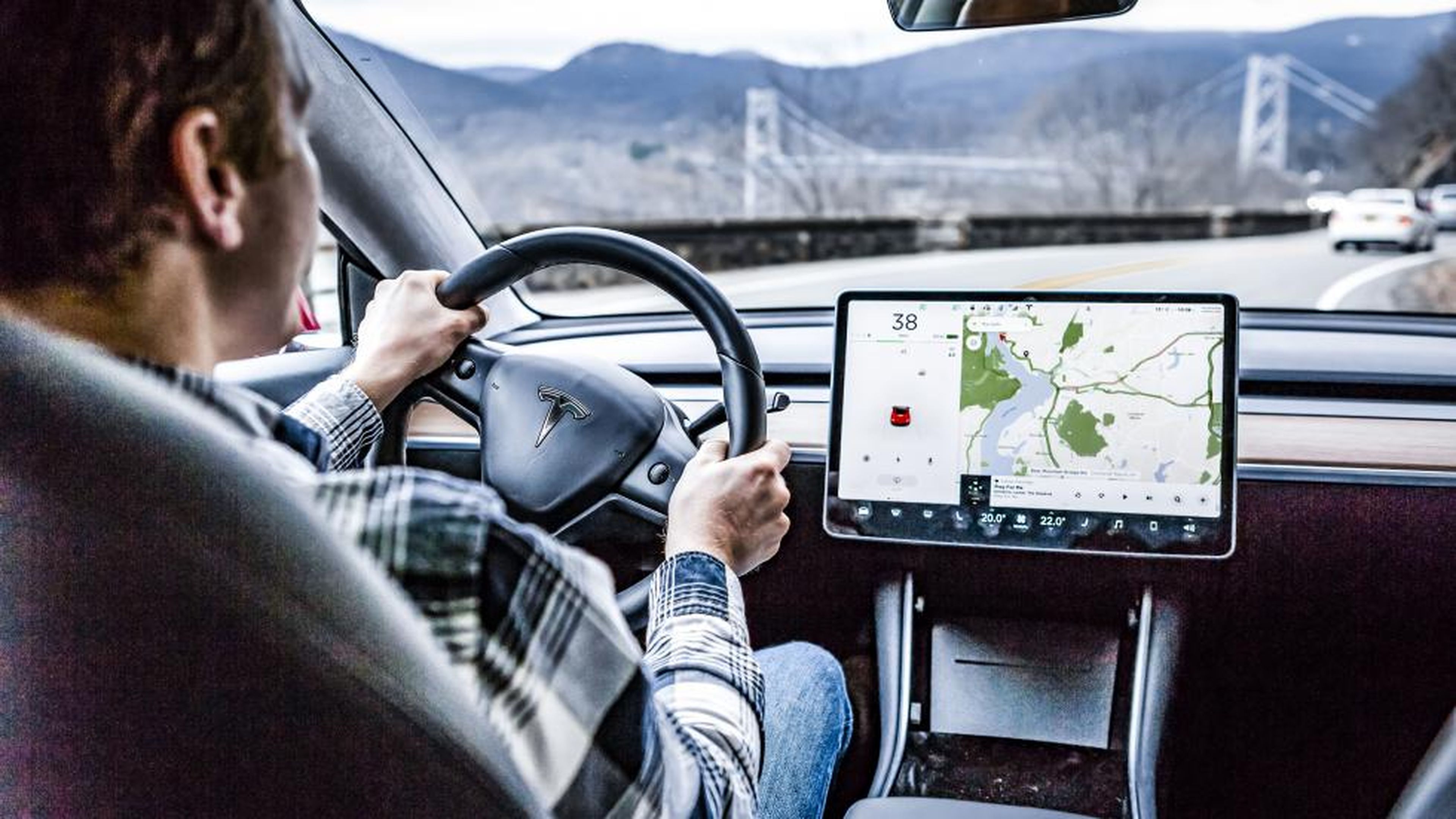 Interior del Tesla Model 3.