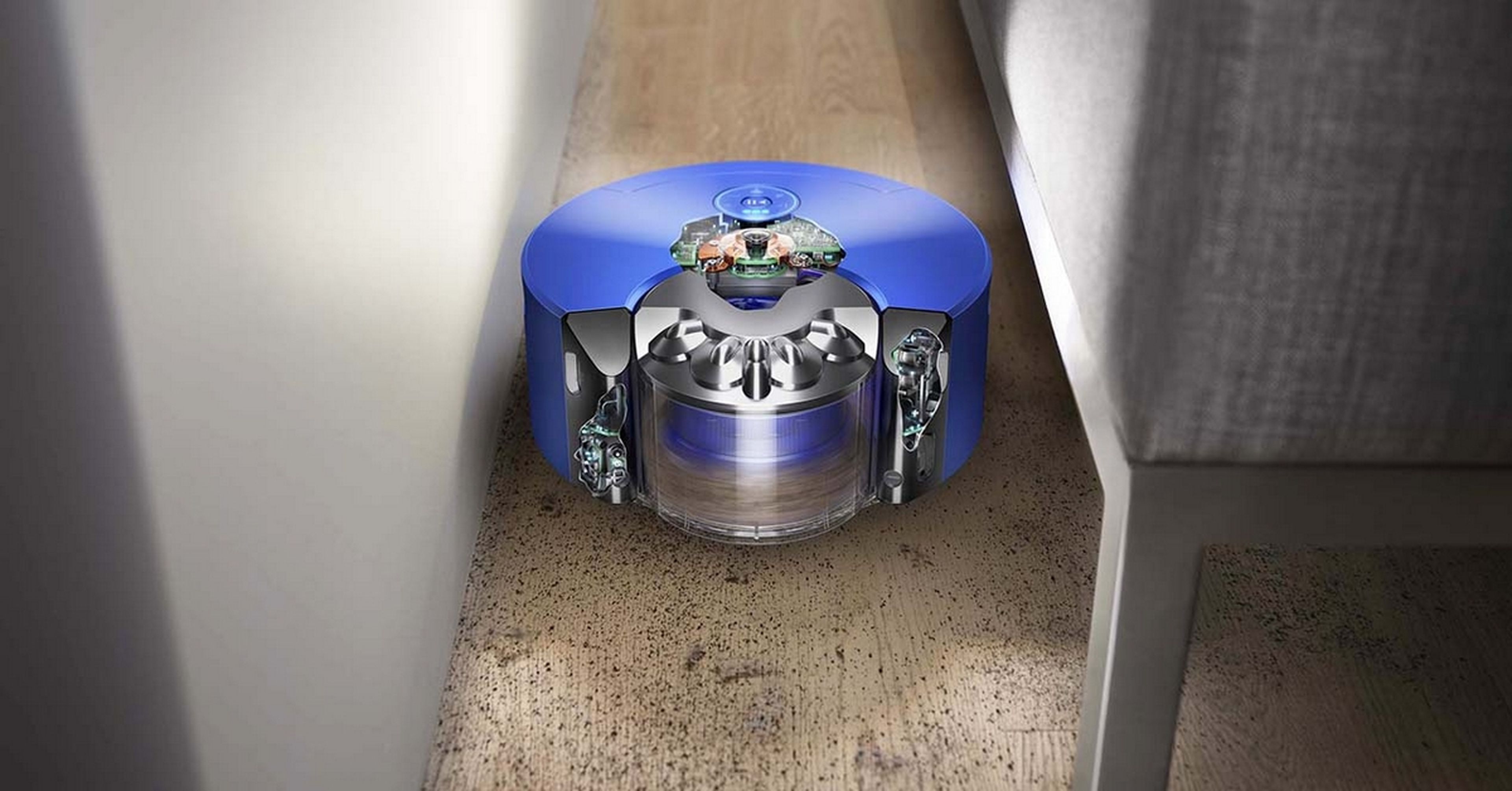 Así queda el robot aspirador Dyson 360 Heurist comparado con el catálogo de Roomba