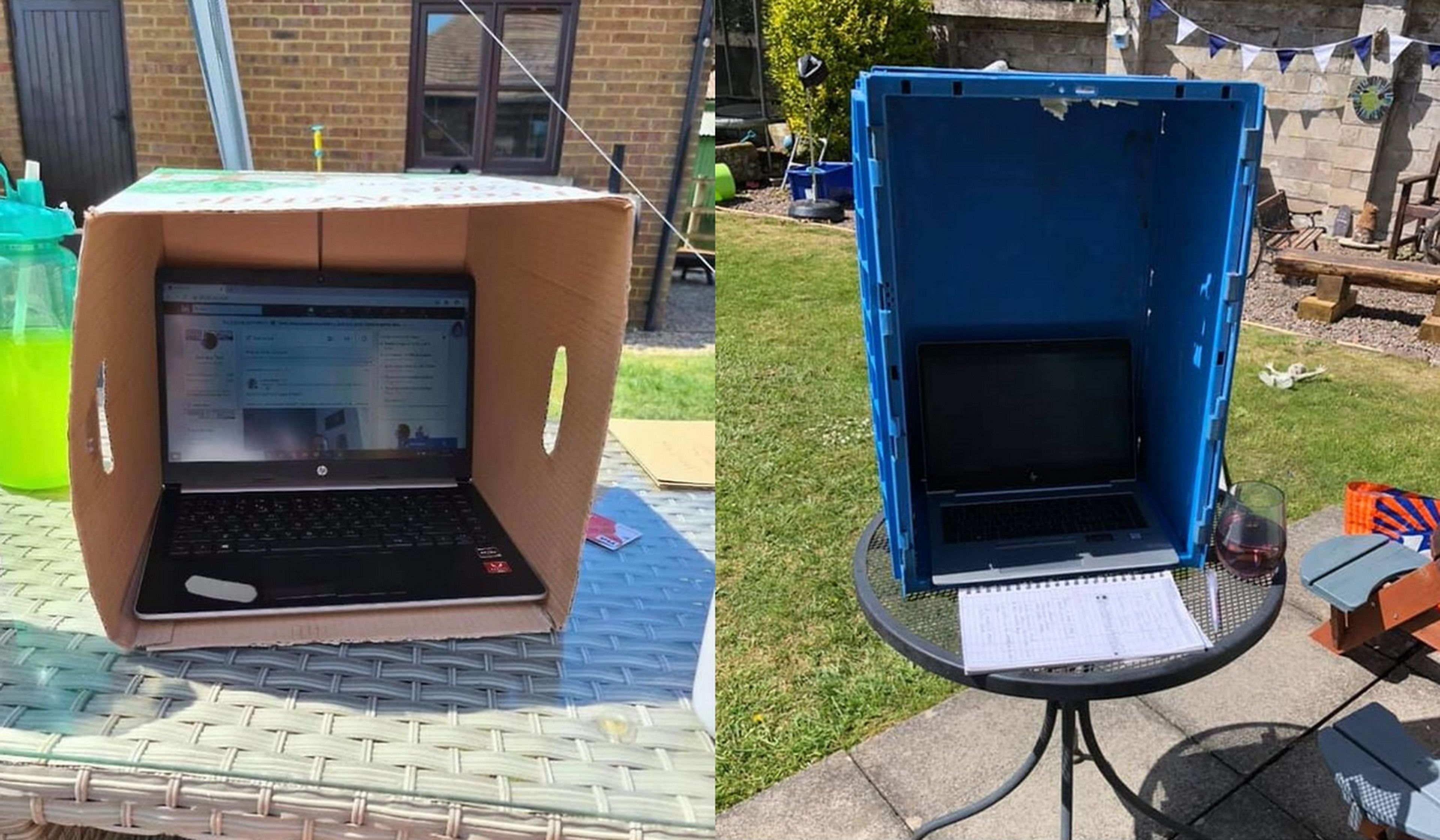 Esta idea barata para proteger el portátil del sol mientras teletrabajas se ha vuelto viral