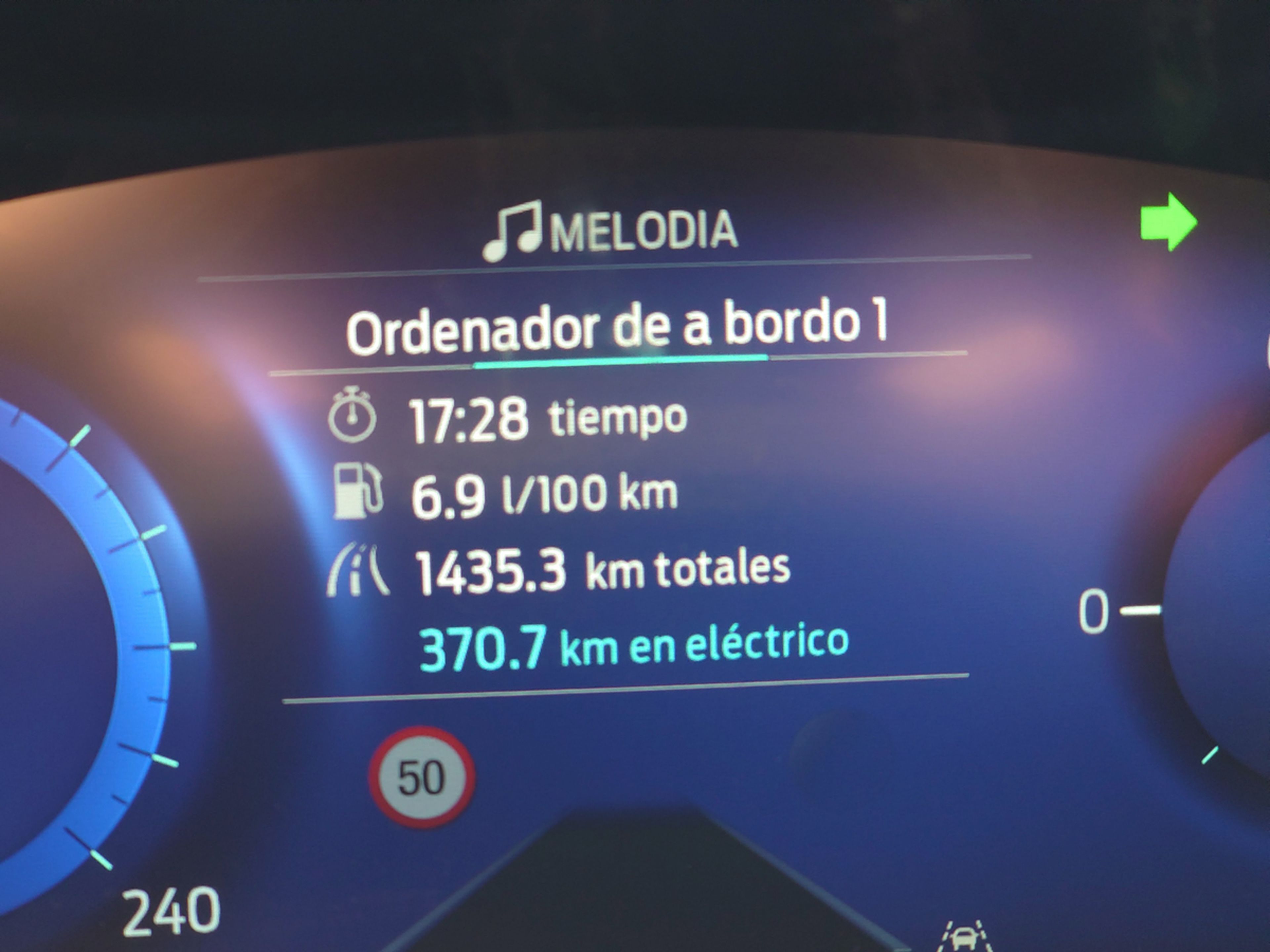 Fin del viaje, 1.435,3 kilómetros recorridos desde la salida de Madrid hasta la vuelta. Sin carga de la batería de por medio.