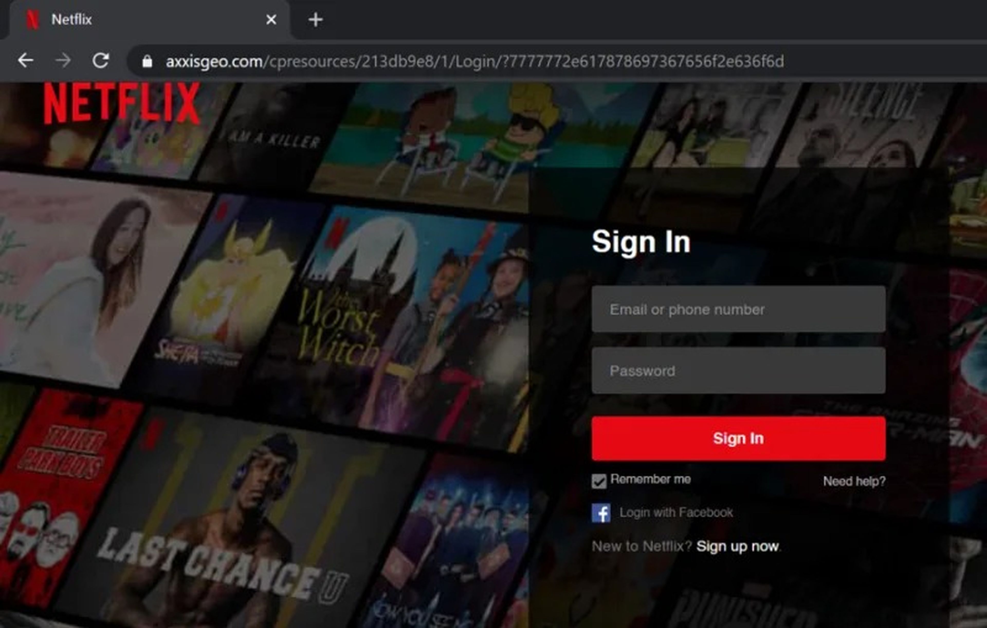 Estafa phishing en nombre de Netflix