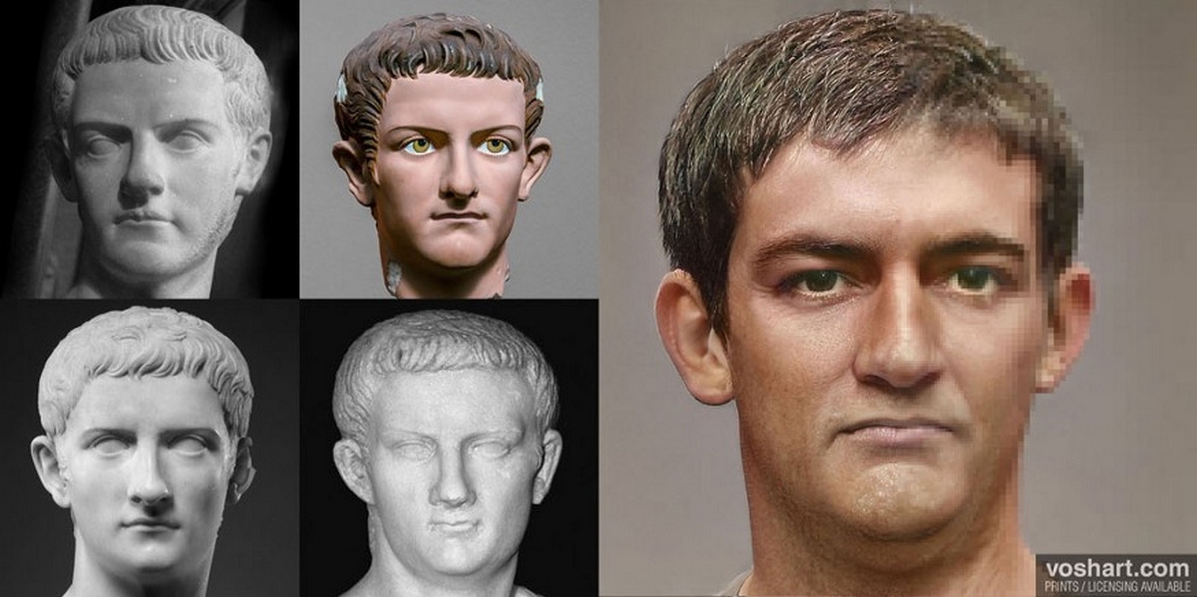 Convierten estatuas de emperadores romanos en personas de carne y hueso usando la inteligencia artificial