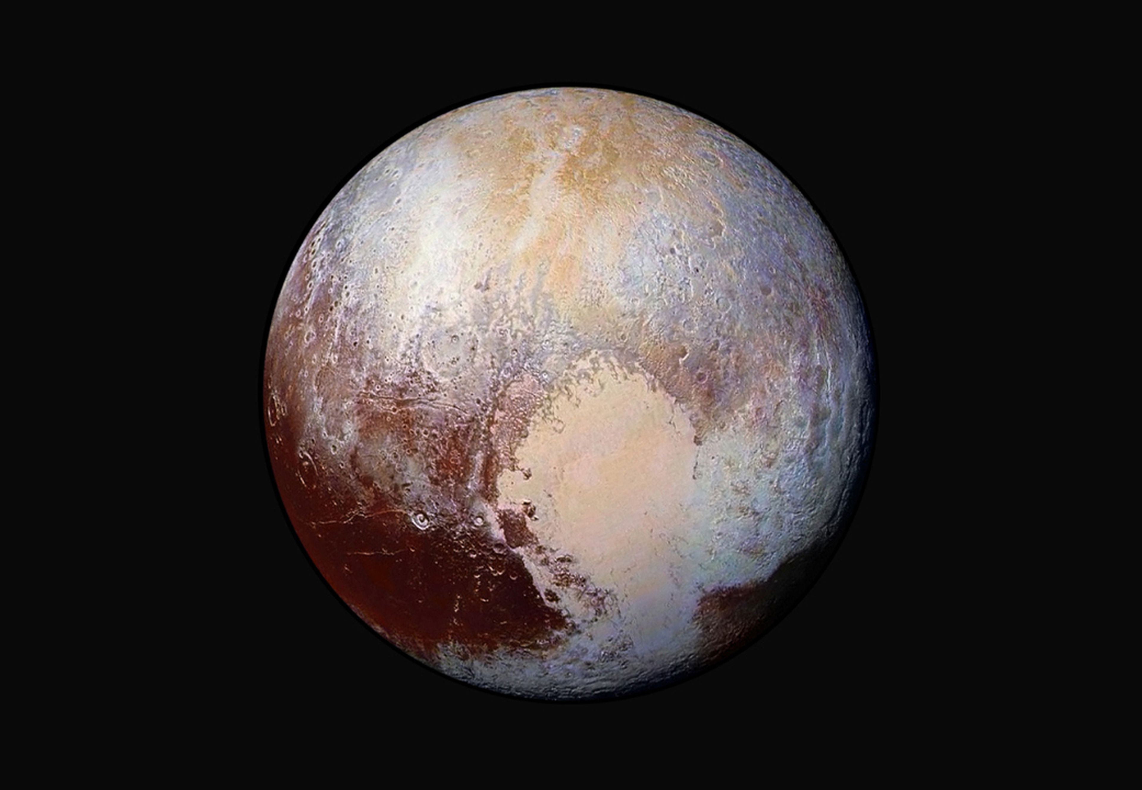 Imagen de Plutón tomada por la sonda New Horizons de la NASA
