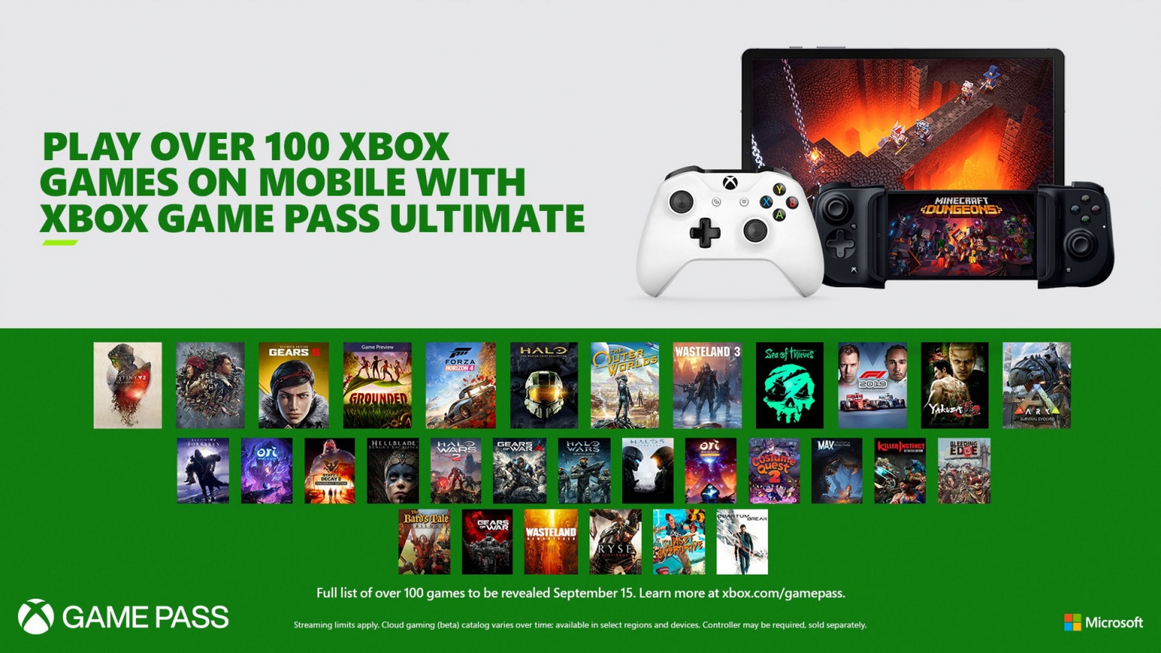 Reducción Estructuralmente Unir Project xCloud llega a Xbox Game Pass el 15 de septiembre, podrás jugar a  100 juegos de Xbox y PC en tu móvil | Computer Hoy