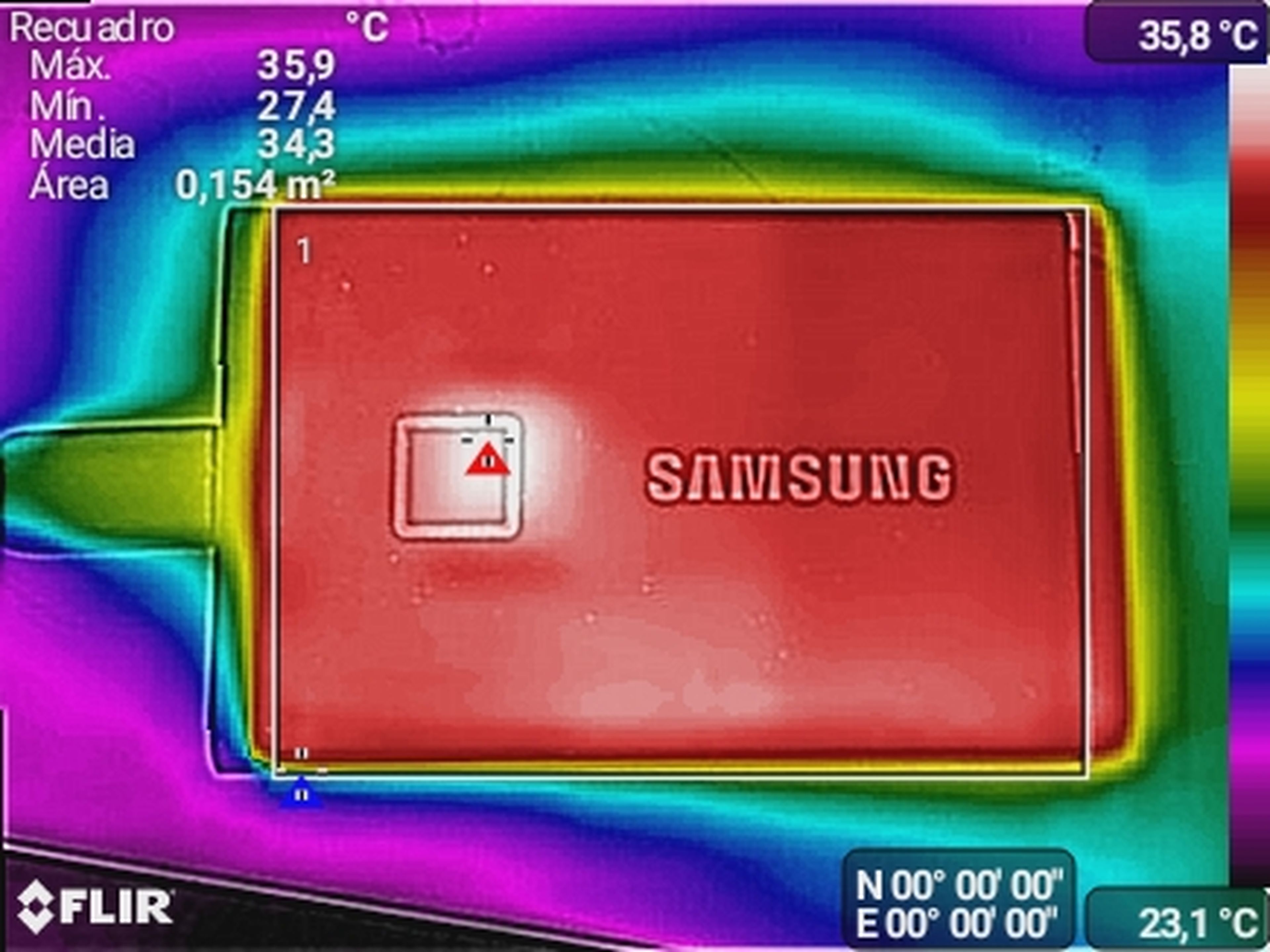 Temperatura SSD T7 samsung