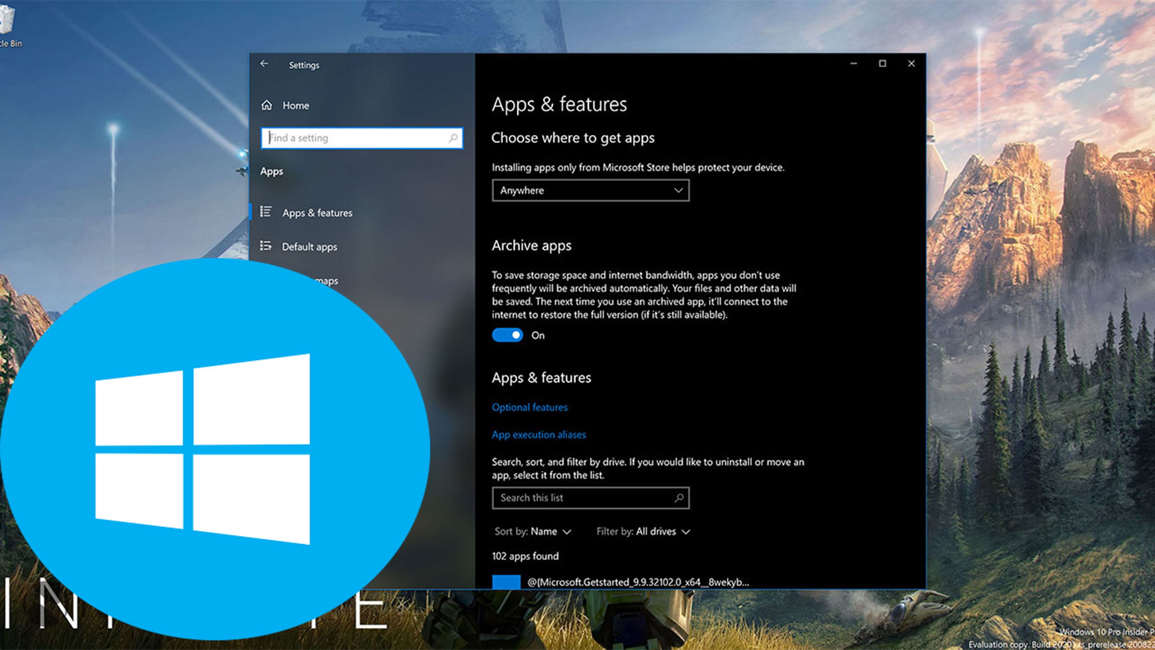Windows 10 archivas aplicaciones