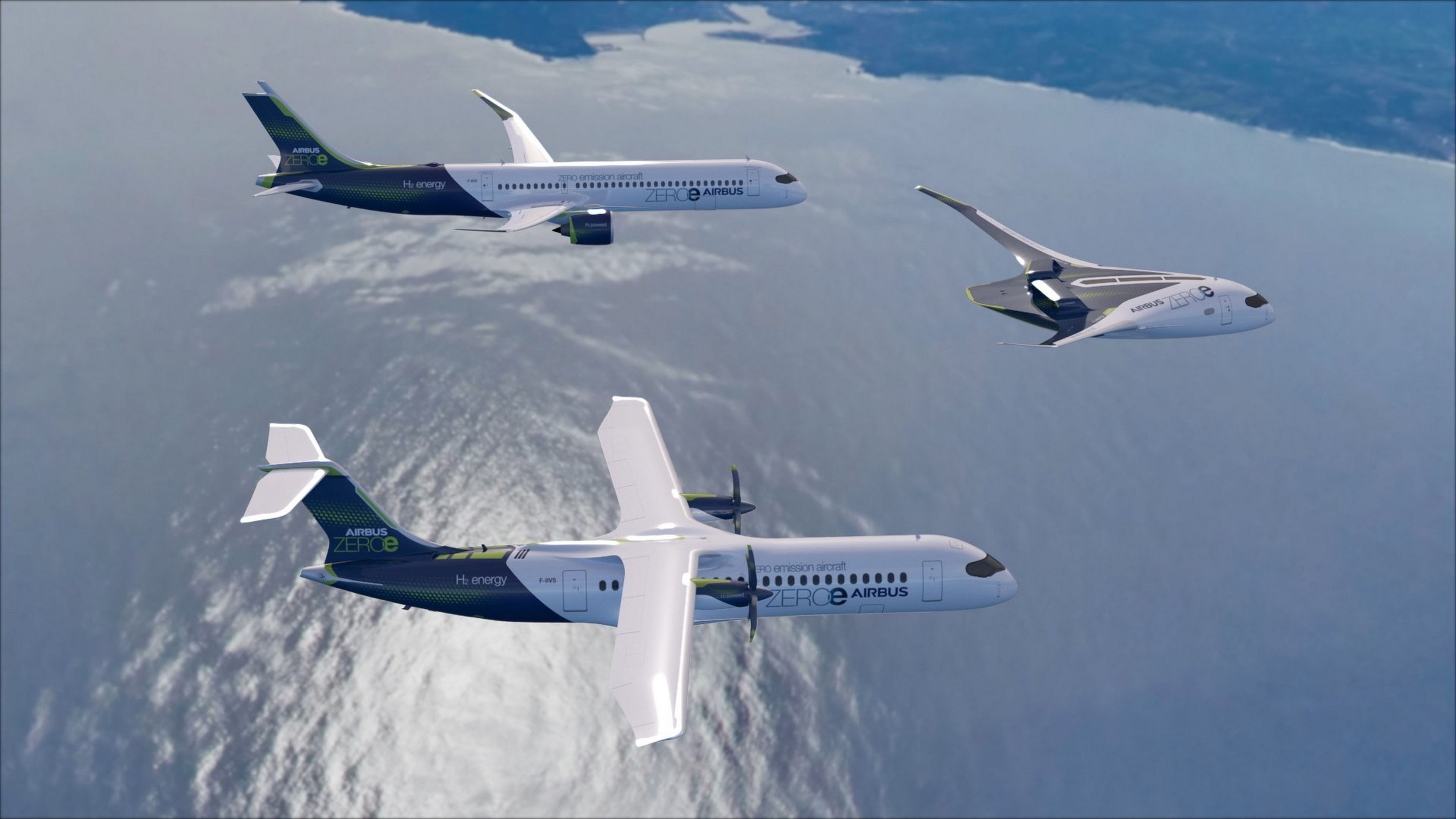 Airbus presenta ZEROe, sus nuevos aviones de hidrógeno con cero emisiones