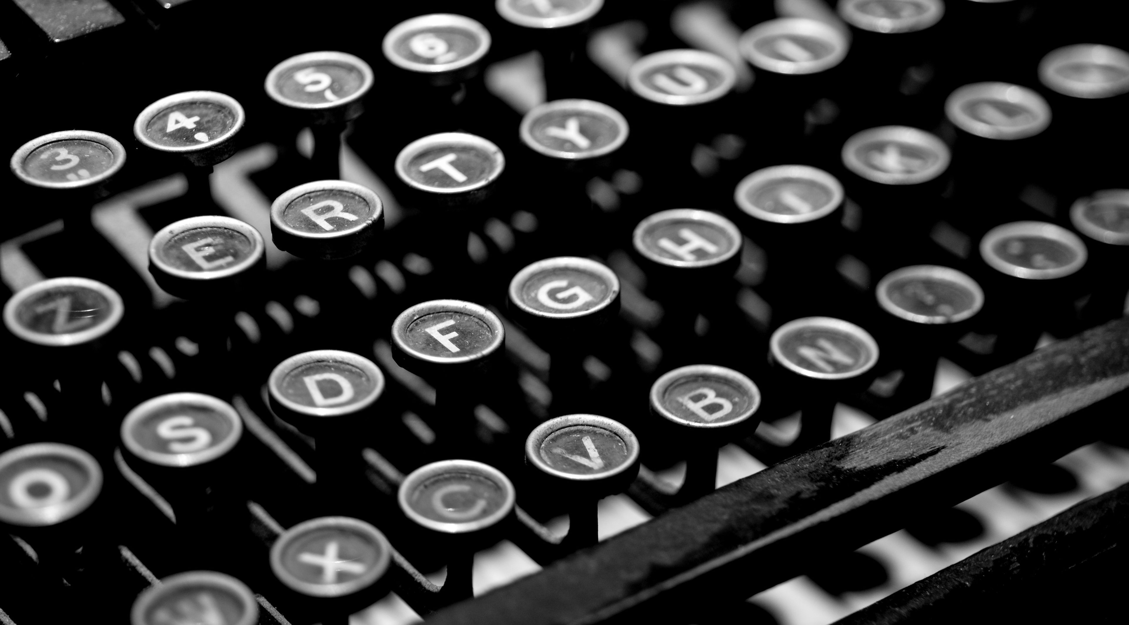 Teclado de una máquina de escribir