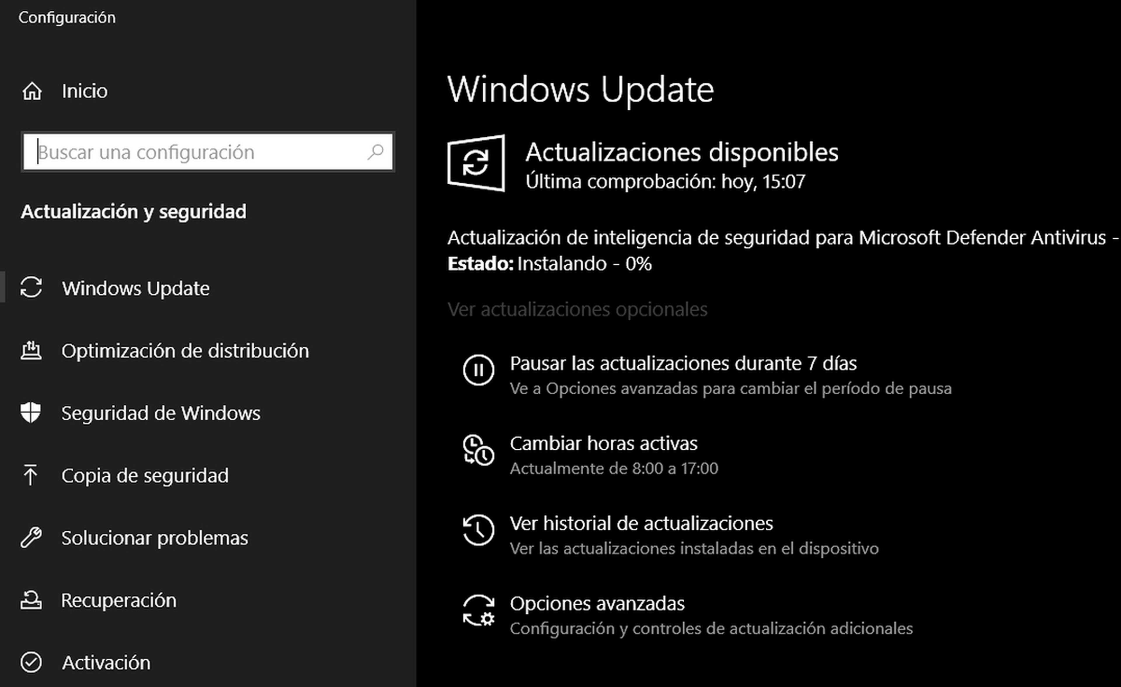 Actualización Windows 10