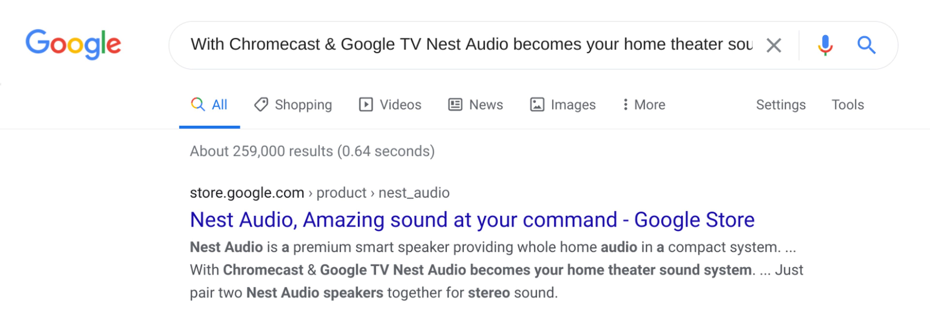 Nest Audio sistema de sonido para Chromecast