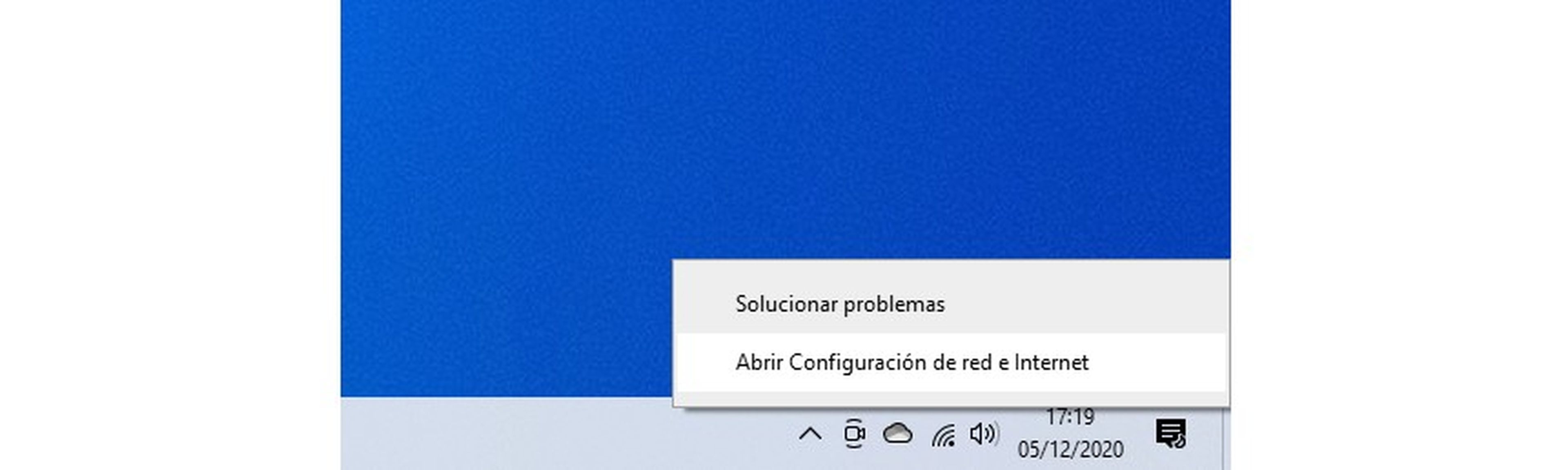 Configuración de red e Internet en Windows 10