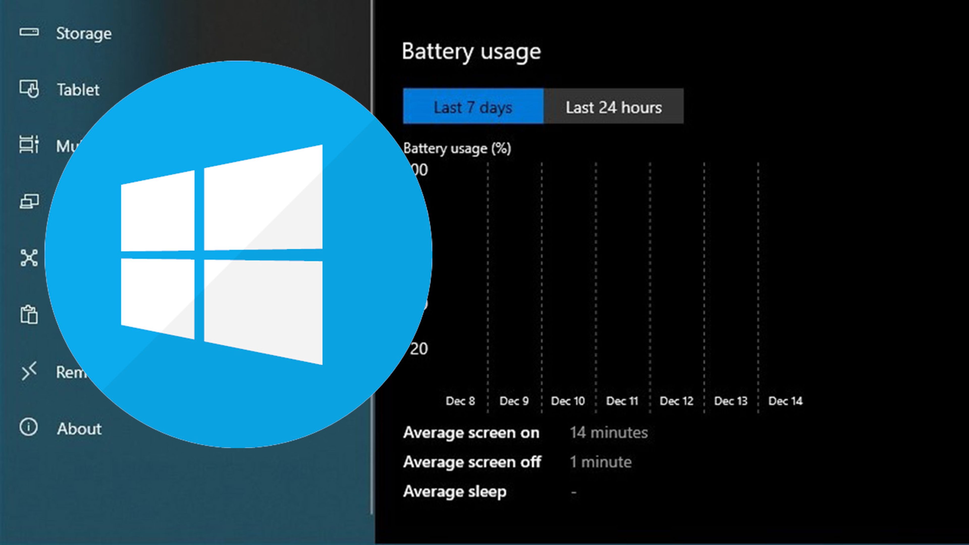 Función gráfica batería Windows 10