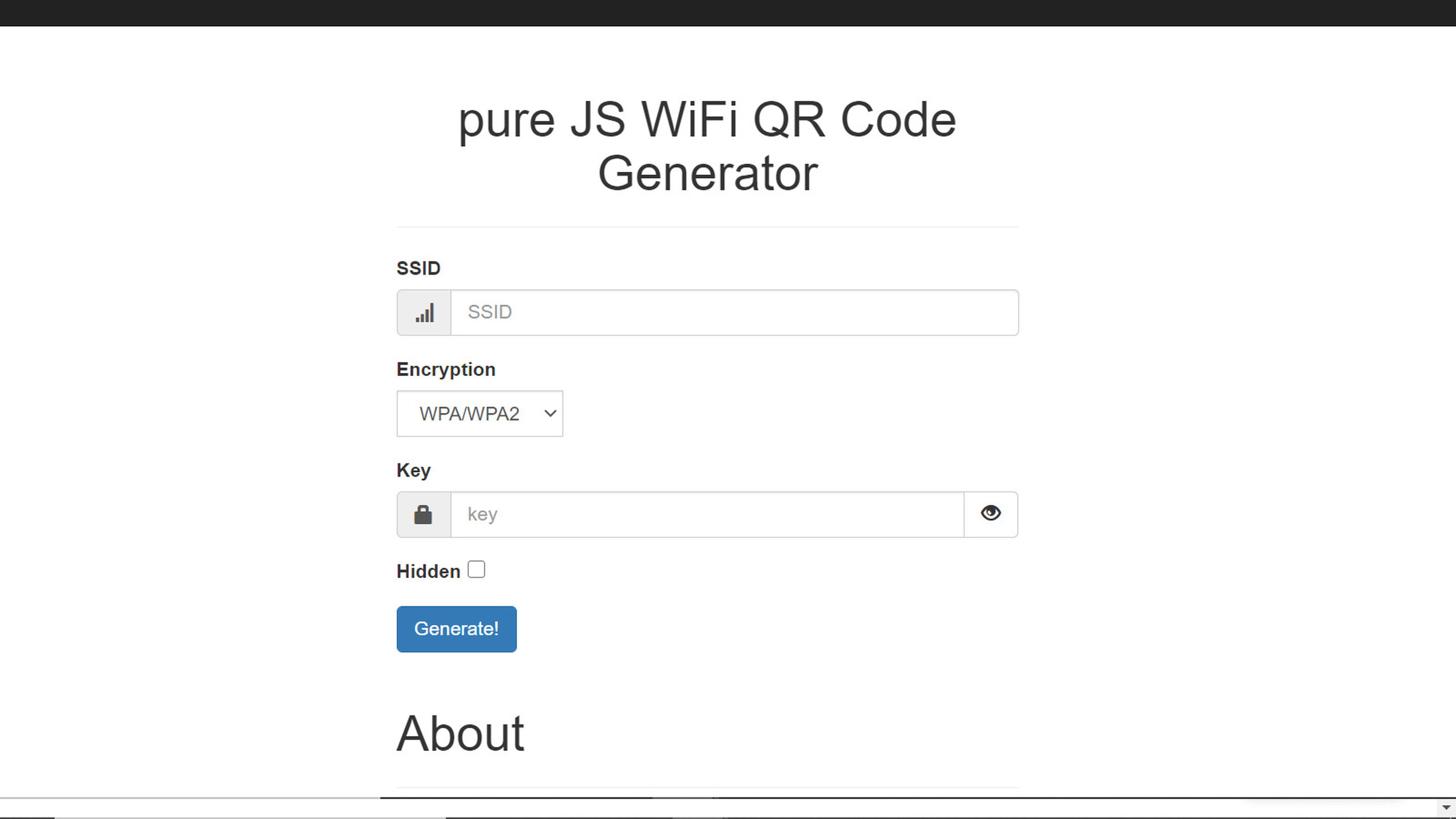 Página generador códigos QR
