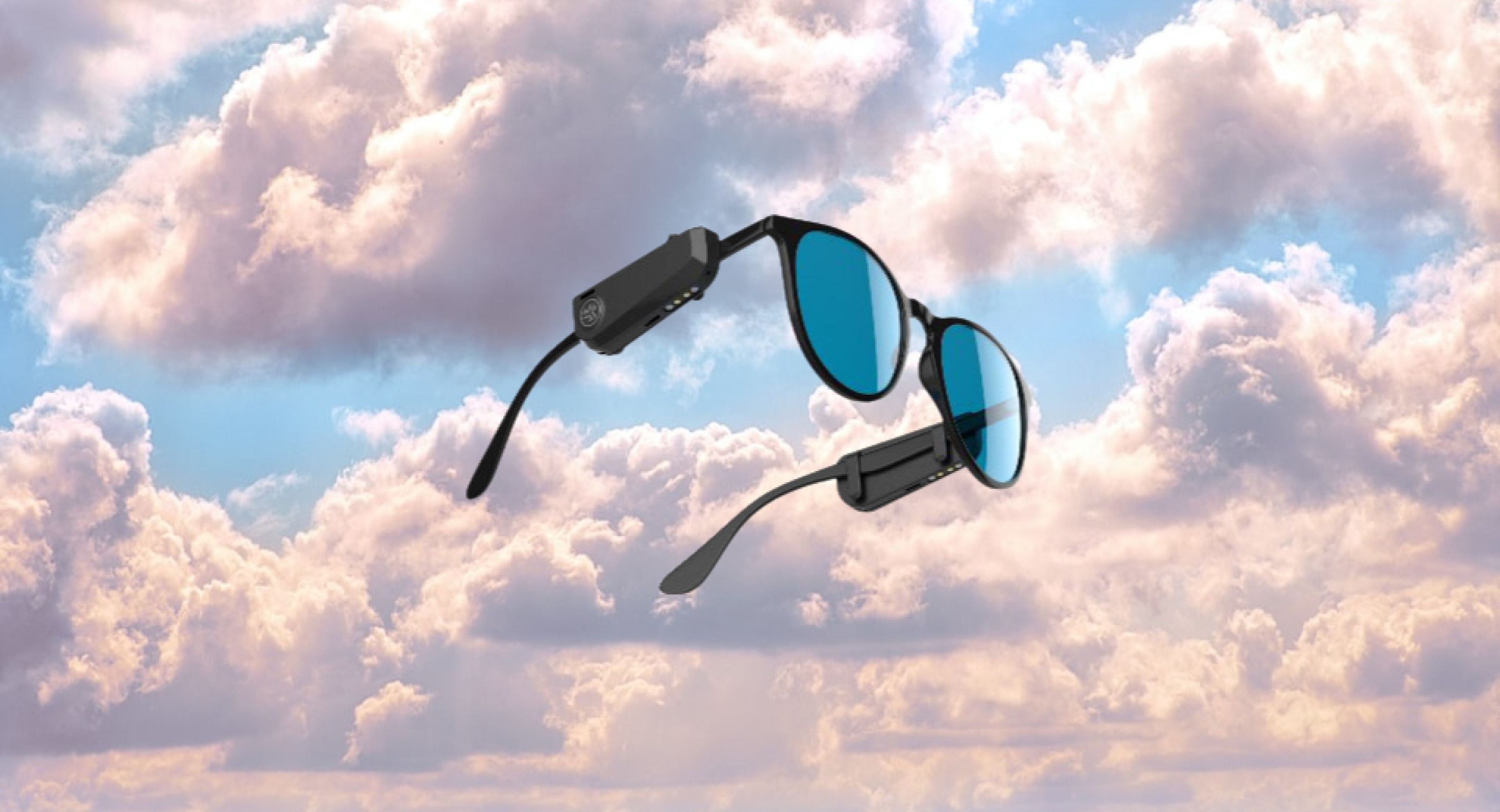 Este accesorio convierte unas gafas convencionales en gafas con altavoces