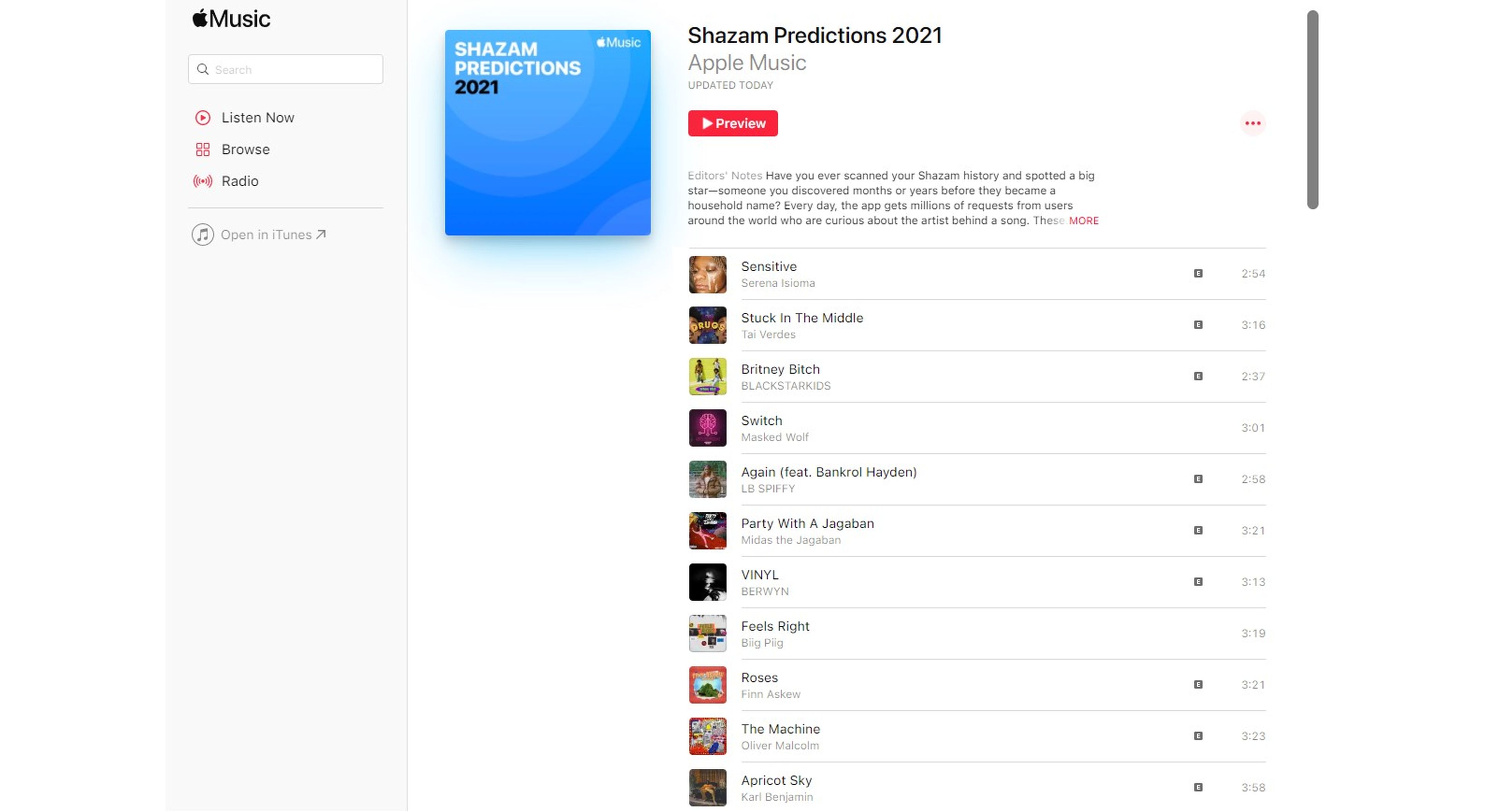 Apple usa los datos de Shazam para averiguar qué artistas serán los más populares en 2021