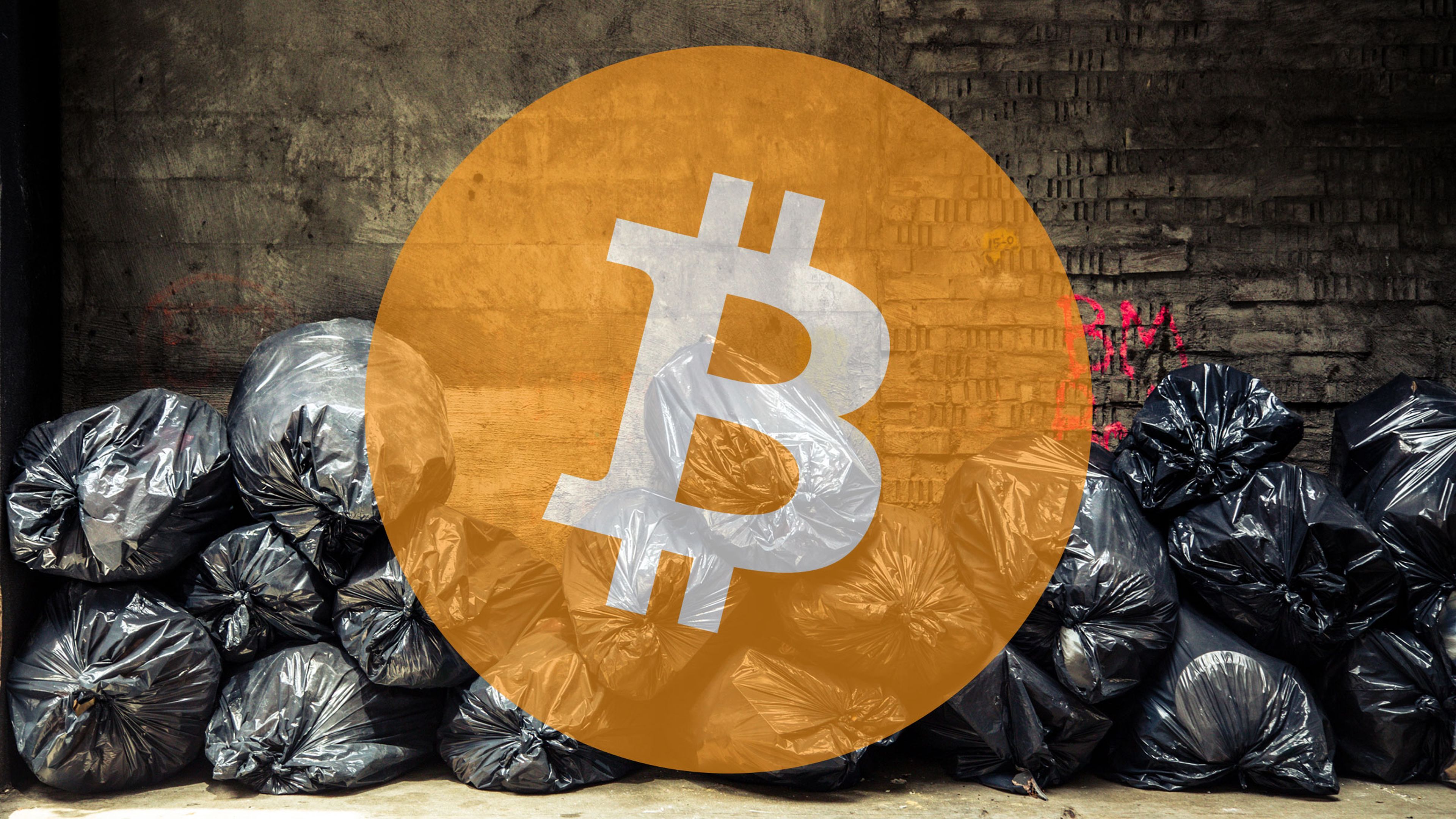 Bitcoin en la basura