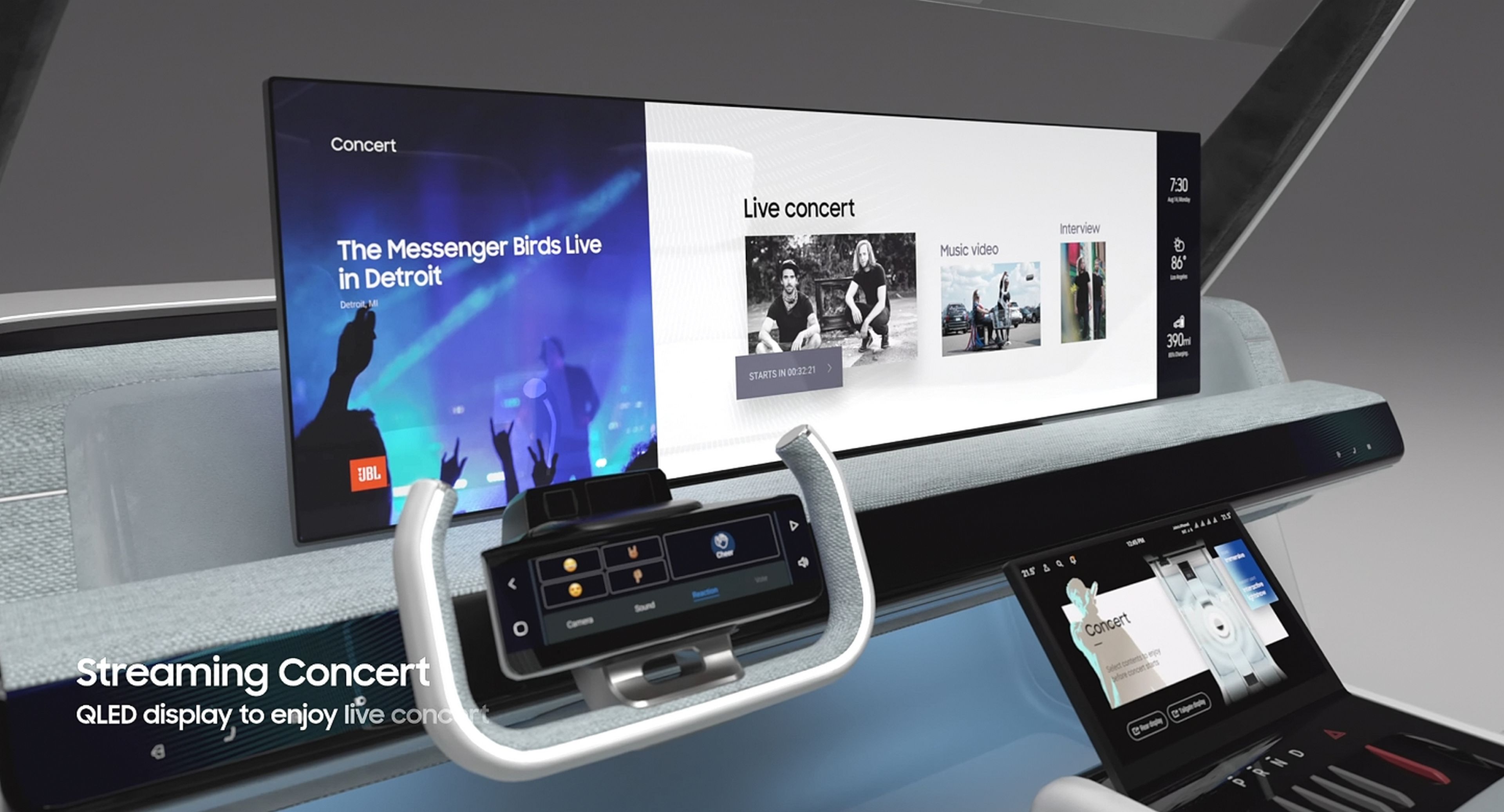 La cabina digital de Samsung para los nuevos coches 5G es espectacular