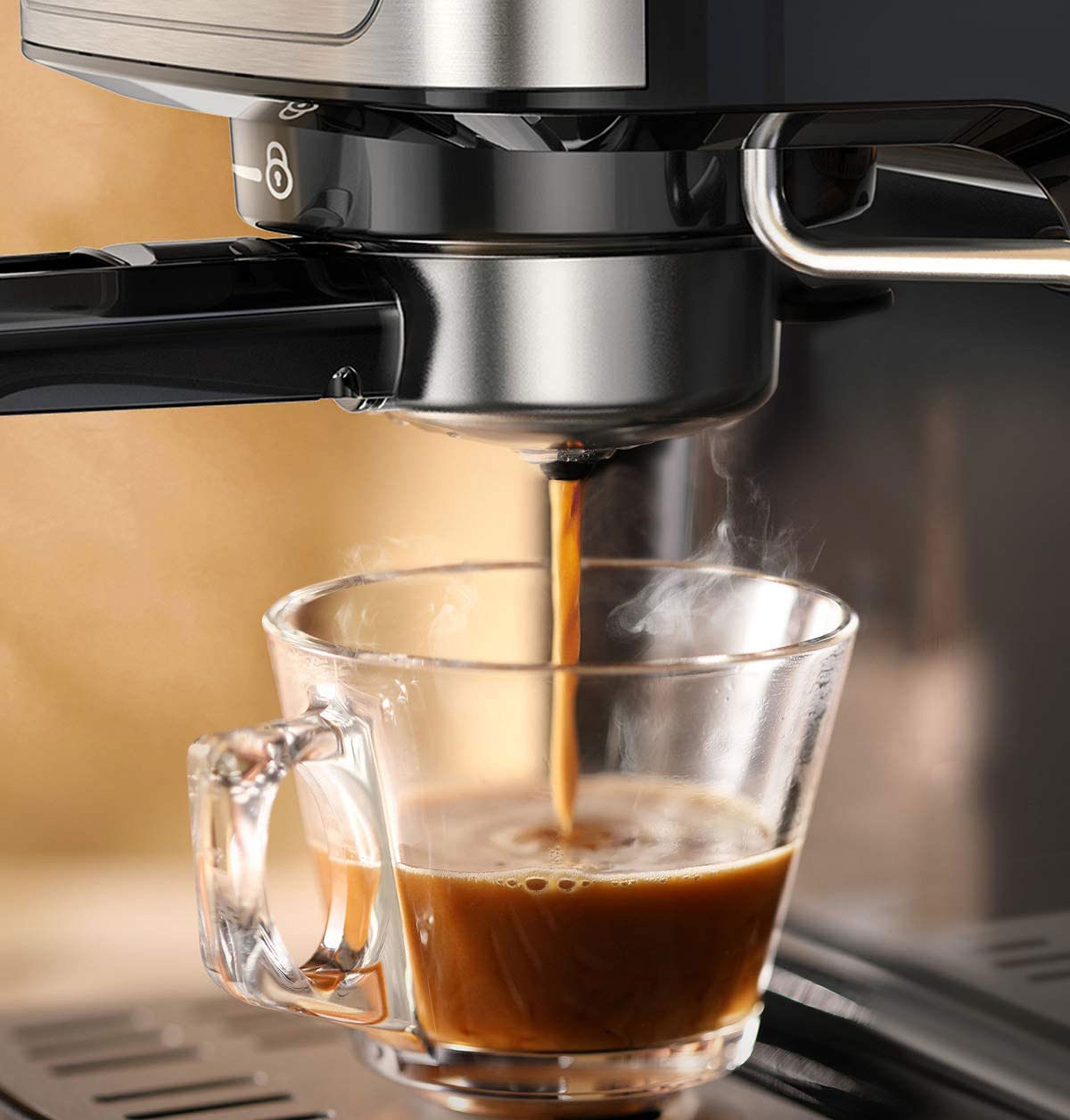 Esta cafetera espresso Sboly que combina café en grano y cápsulas