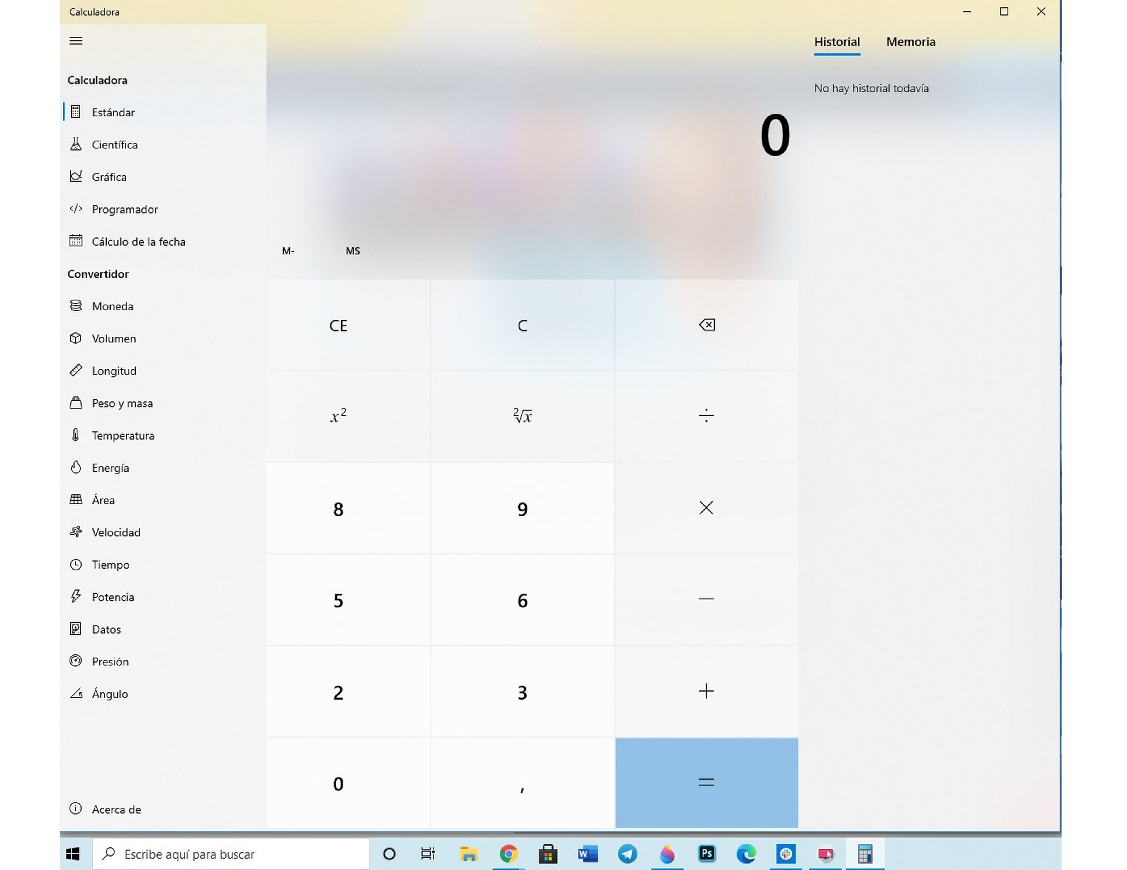 Cómo mantener la calculadora de Windows 10 siempre visible