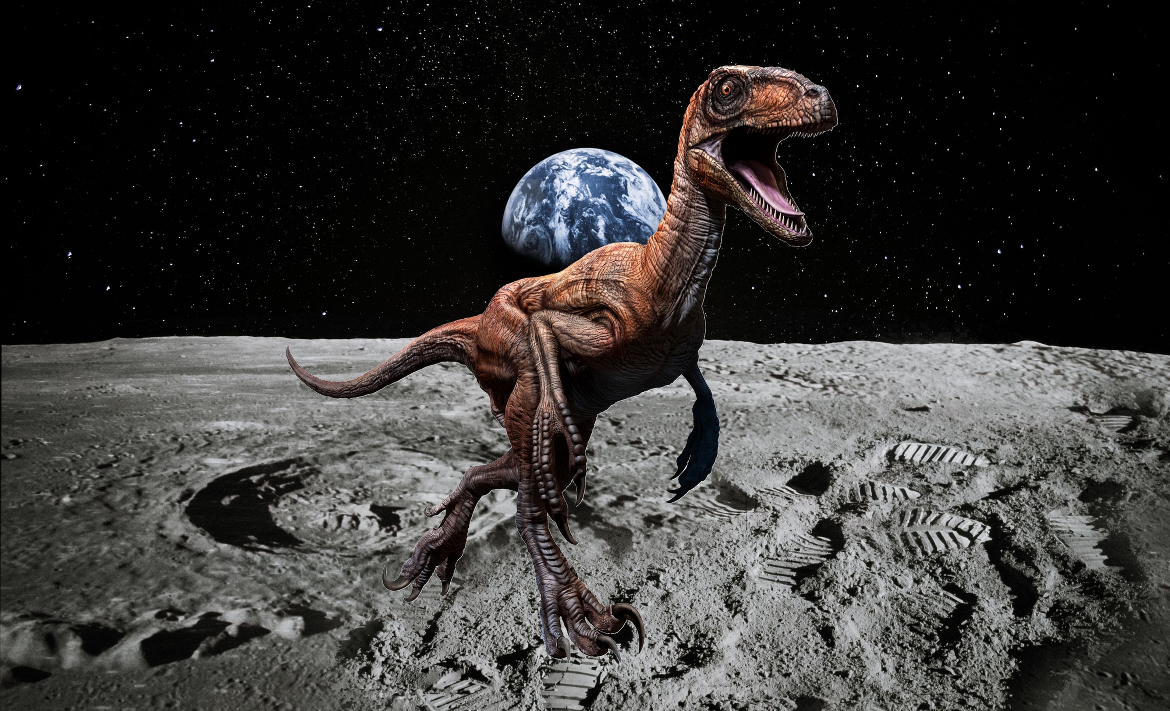 Una curiosa teoría explica por qué podríamos encontrar fósiles de dinosaurio en la Luna...o en Marte