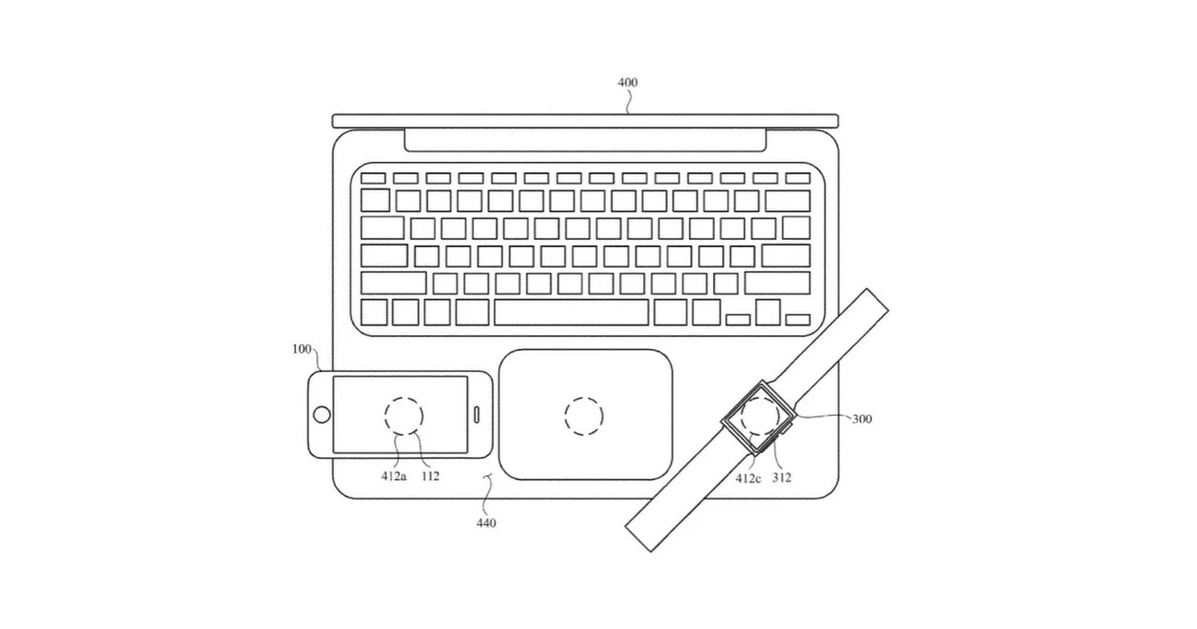 MacBook con carga inalámbrica para iPhone y iPad