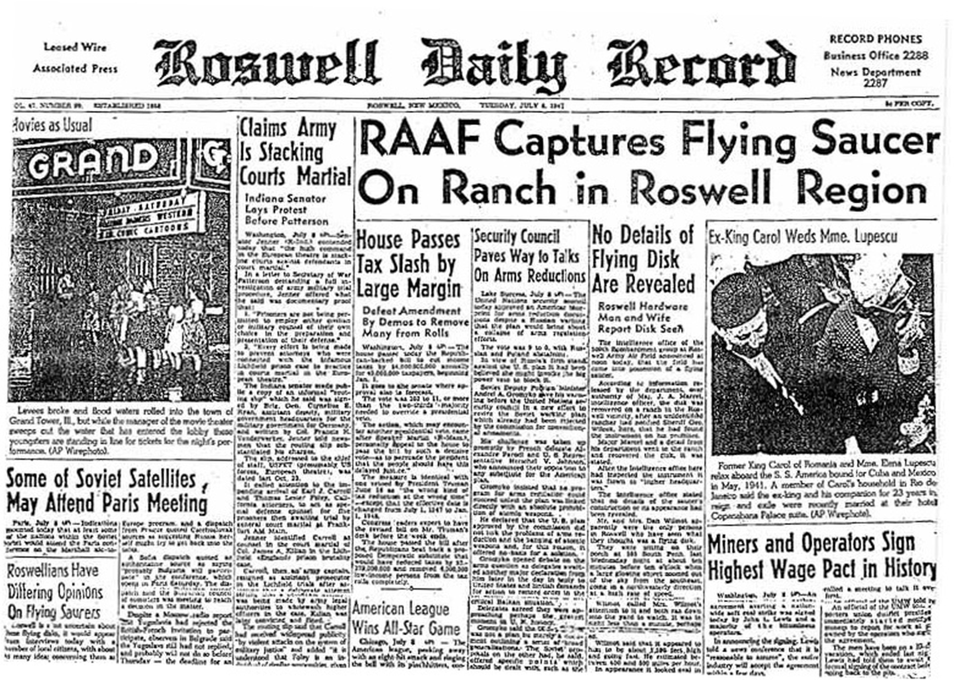 Roswell Daily Record (Ovni)