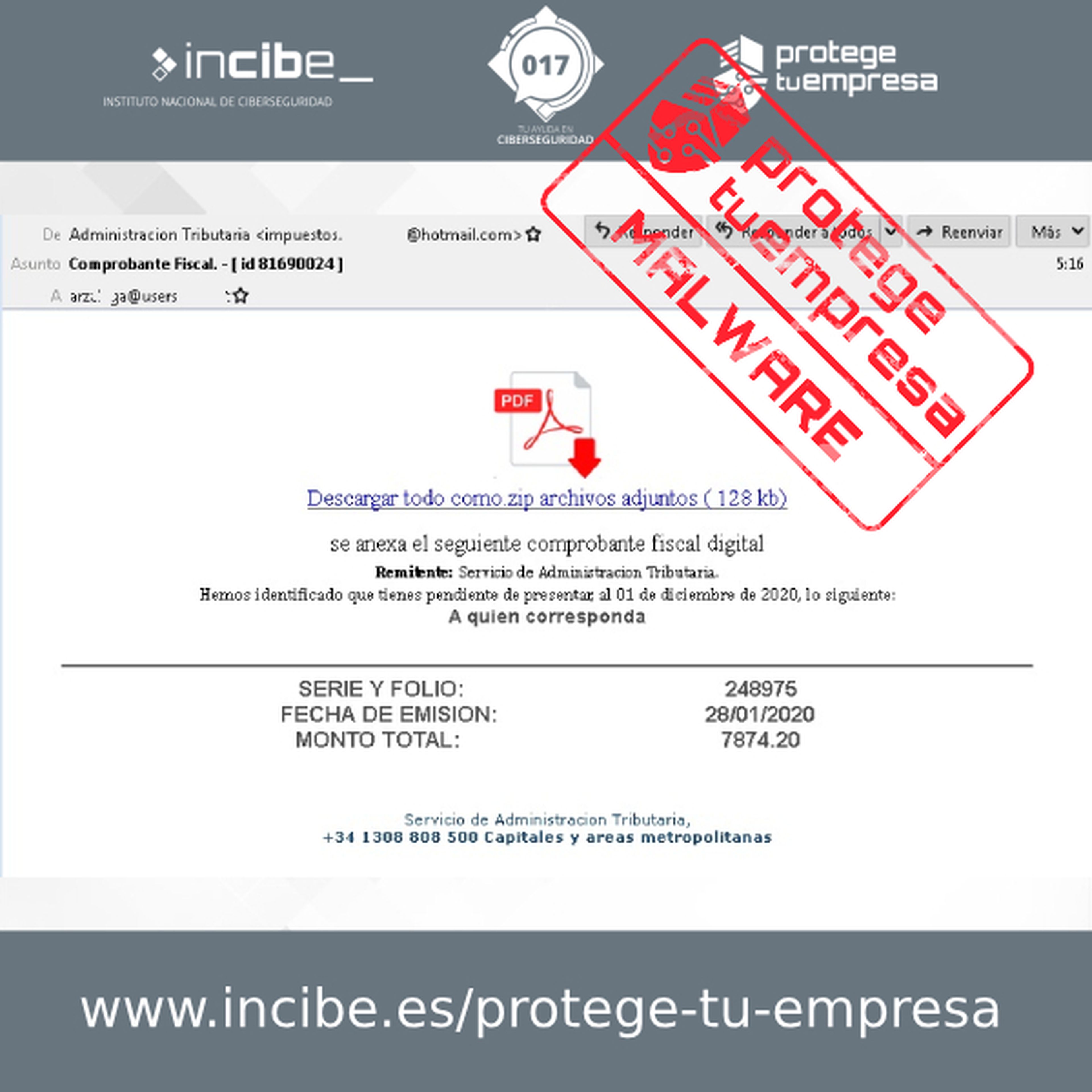 Agencia Tributaria email spoofing