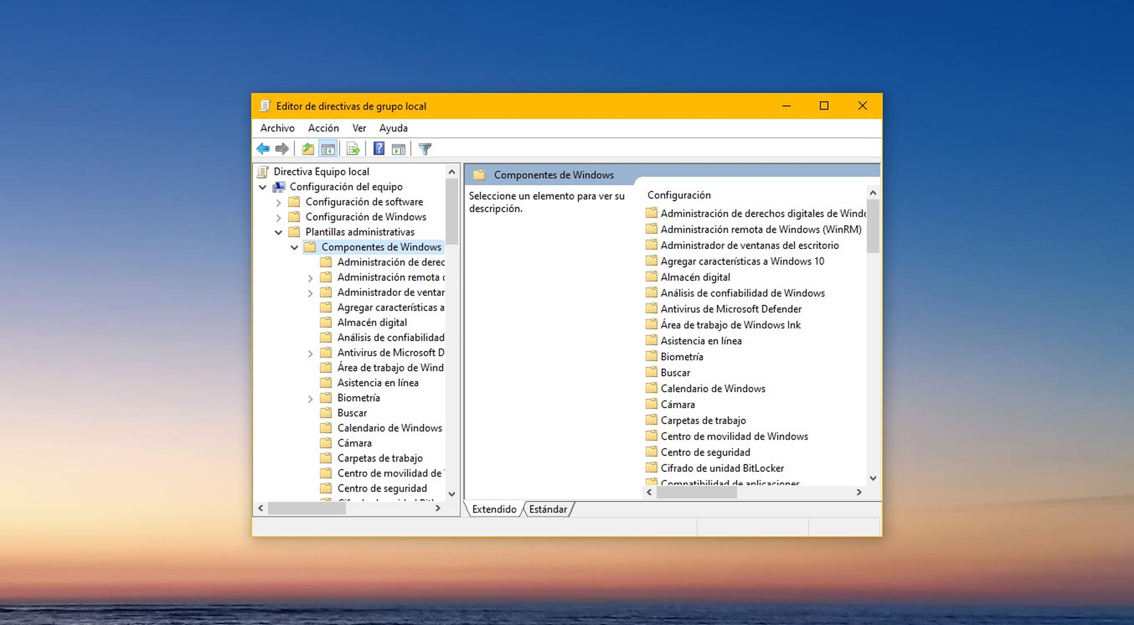 Editor directivas Windows 10