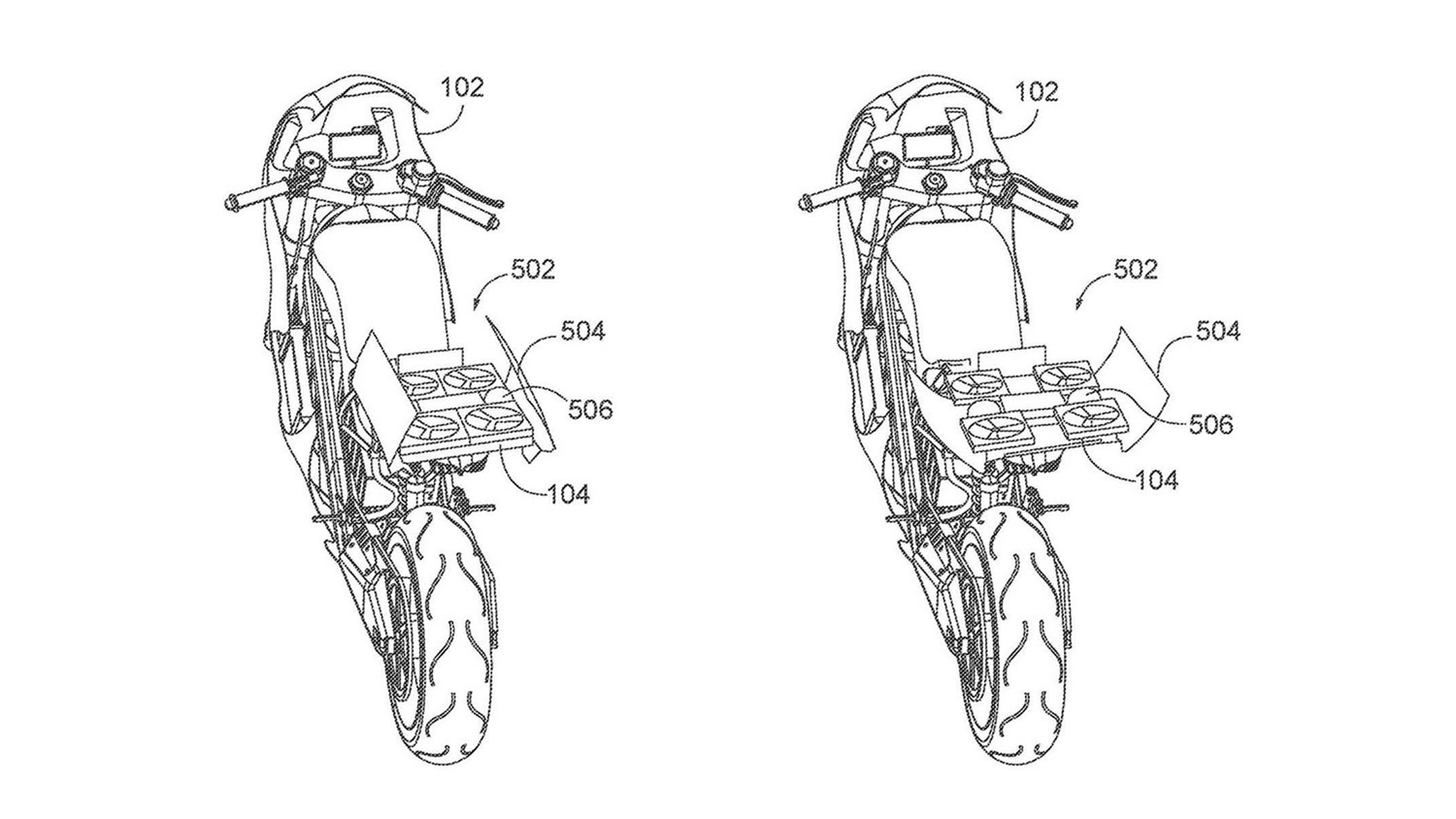 Patente Honda motocicleta eléctrica con dron