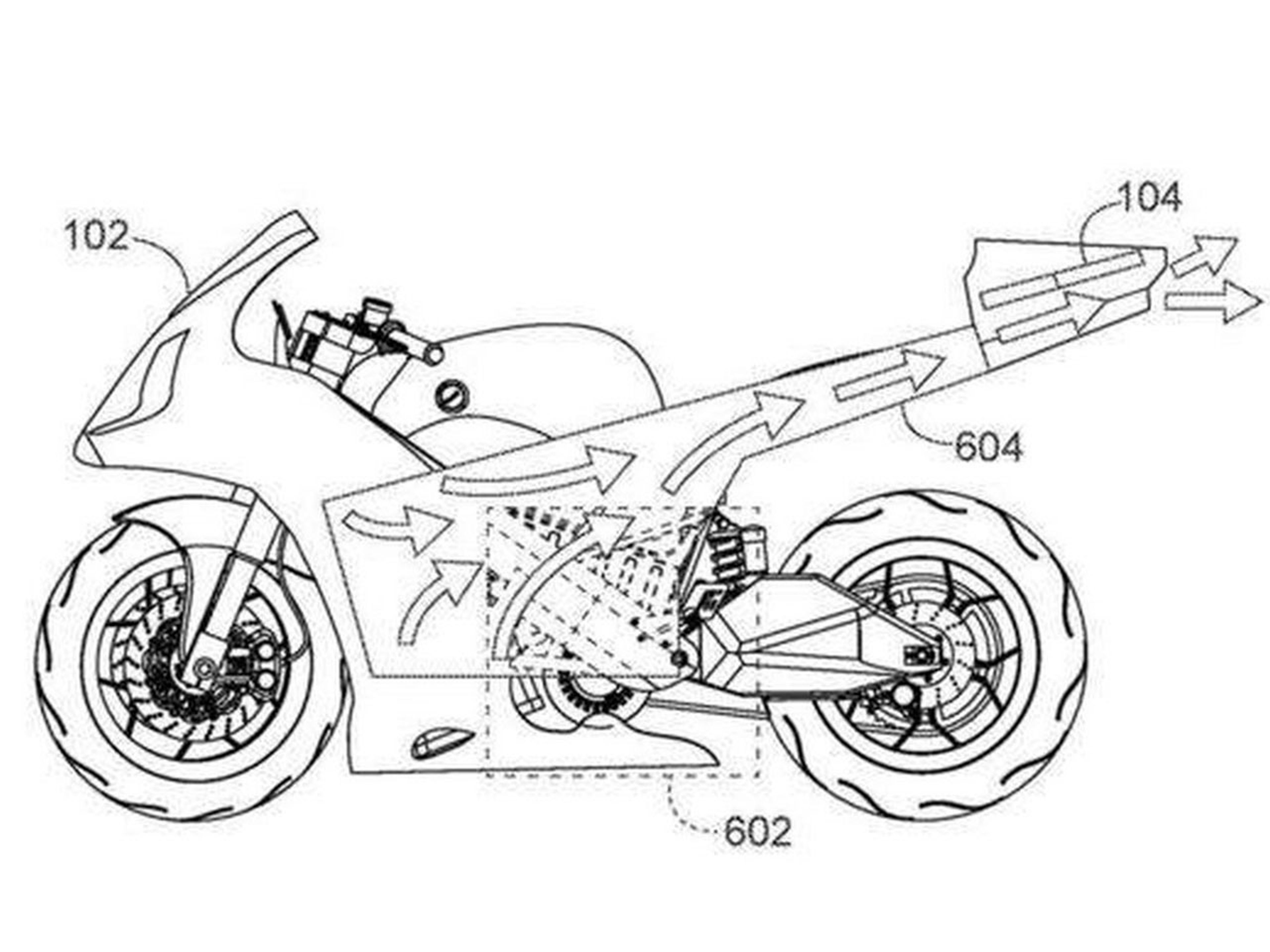Patente Honda motocicleta eléctrica con dron