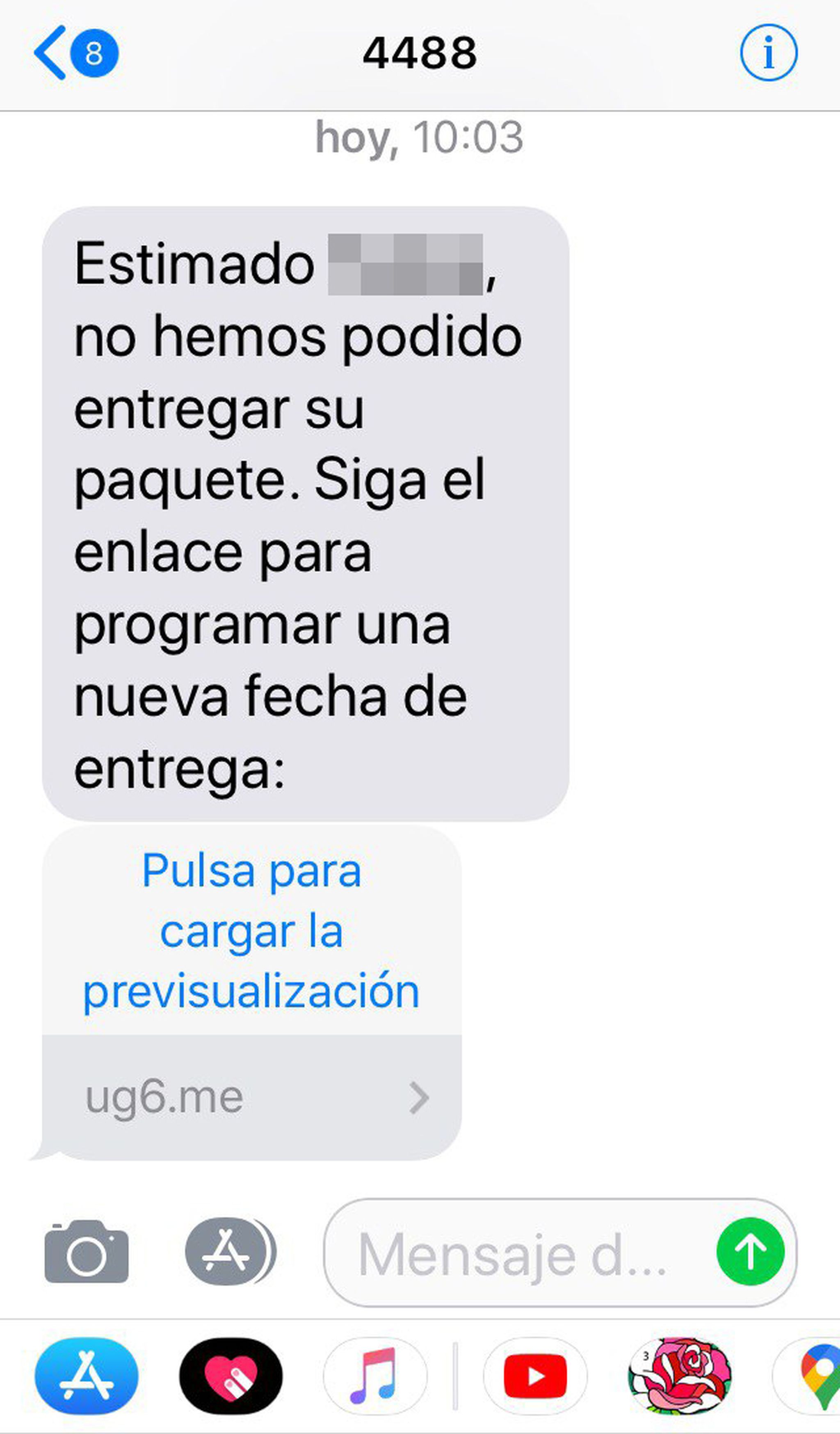 ¡Alerta! El SMS que dice que