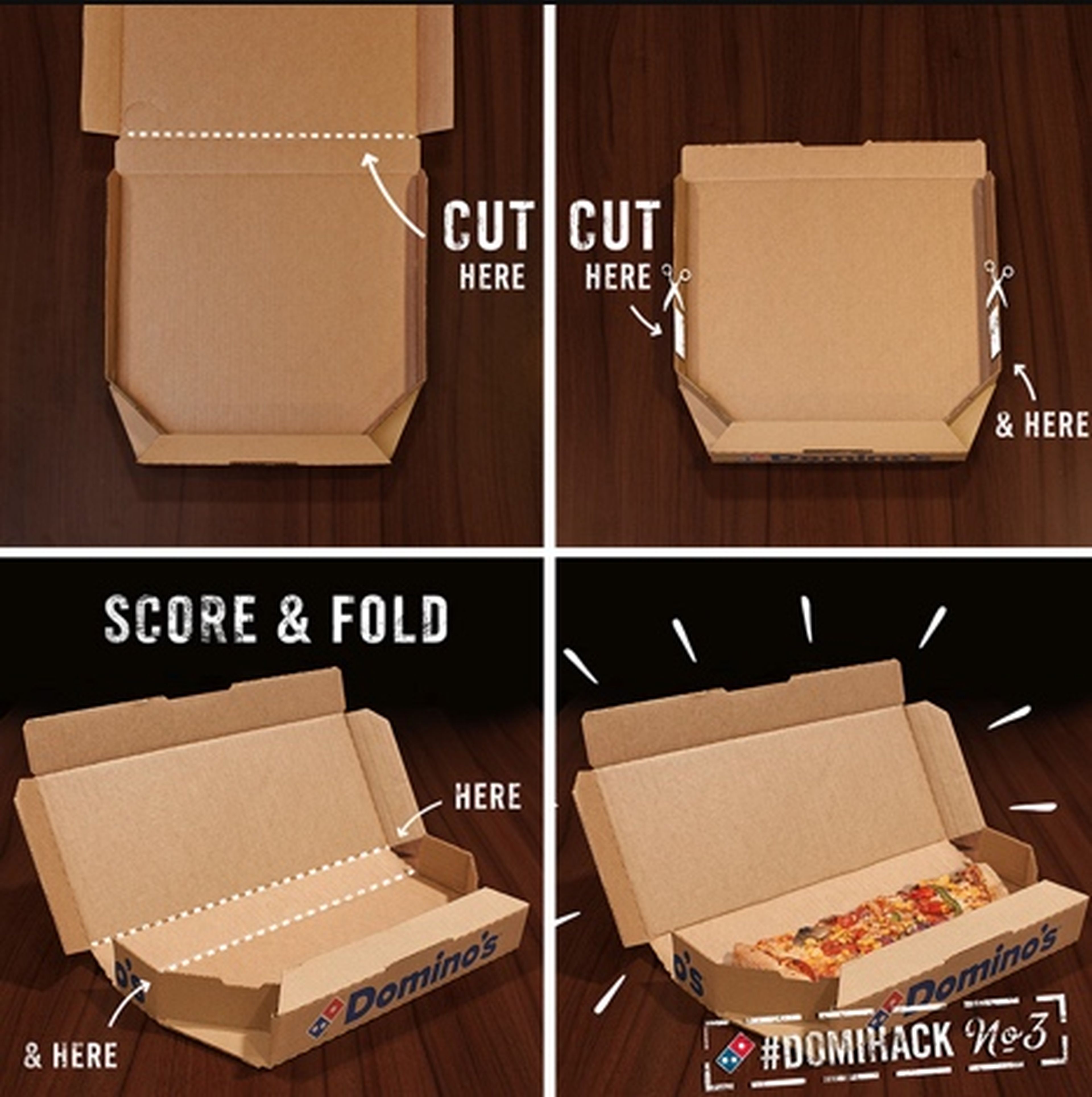 Caja de pizza de Dominos
