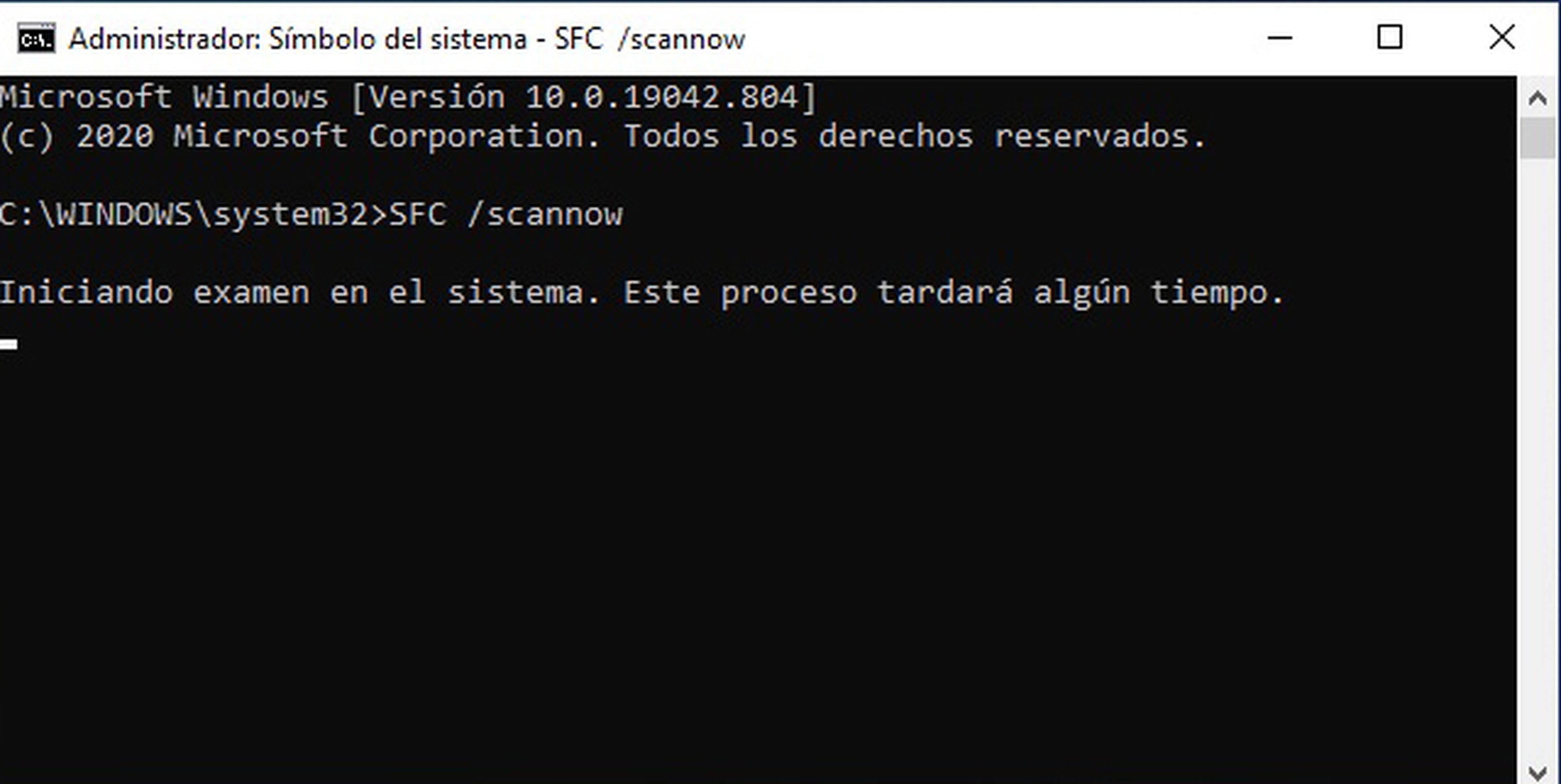 Ejecutar SFC en Windows 10
