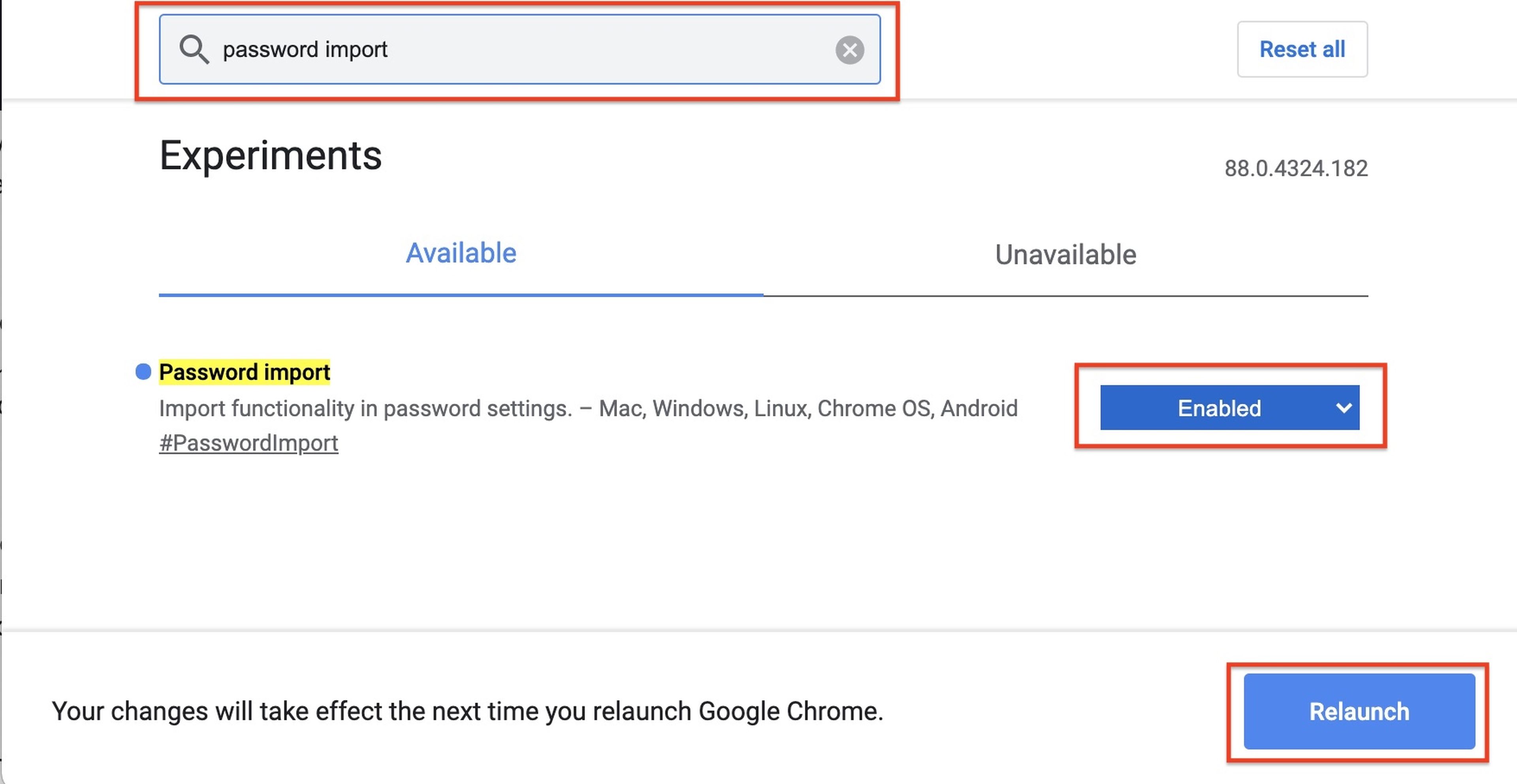 Importar contraseñas en Google Chrome