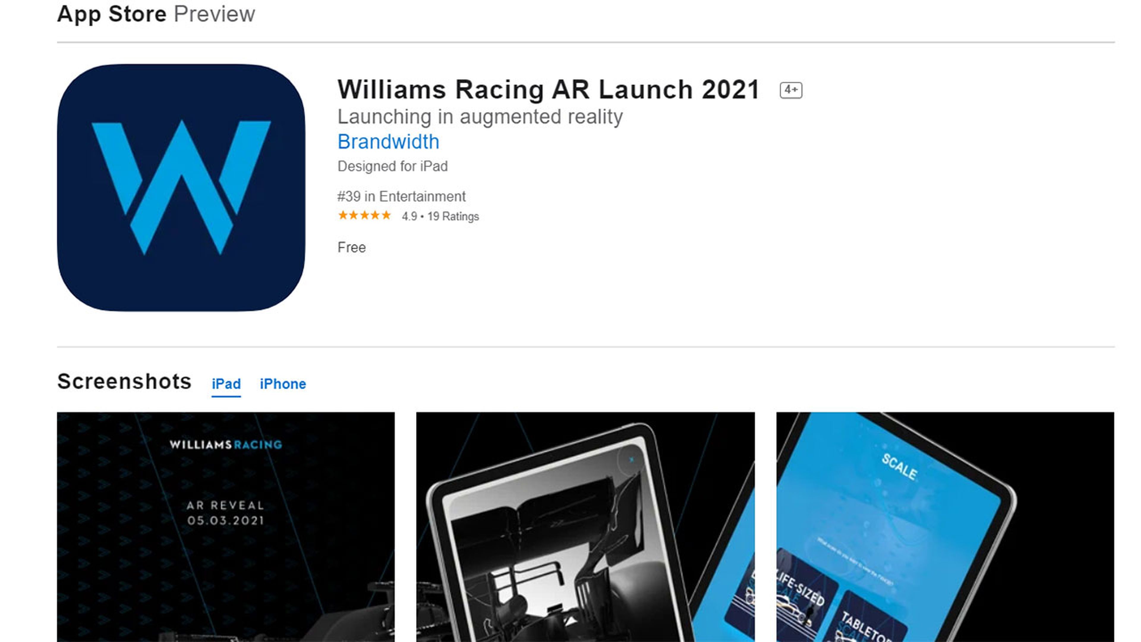 Williams Racing AR Launch 202‪1