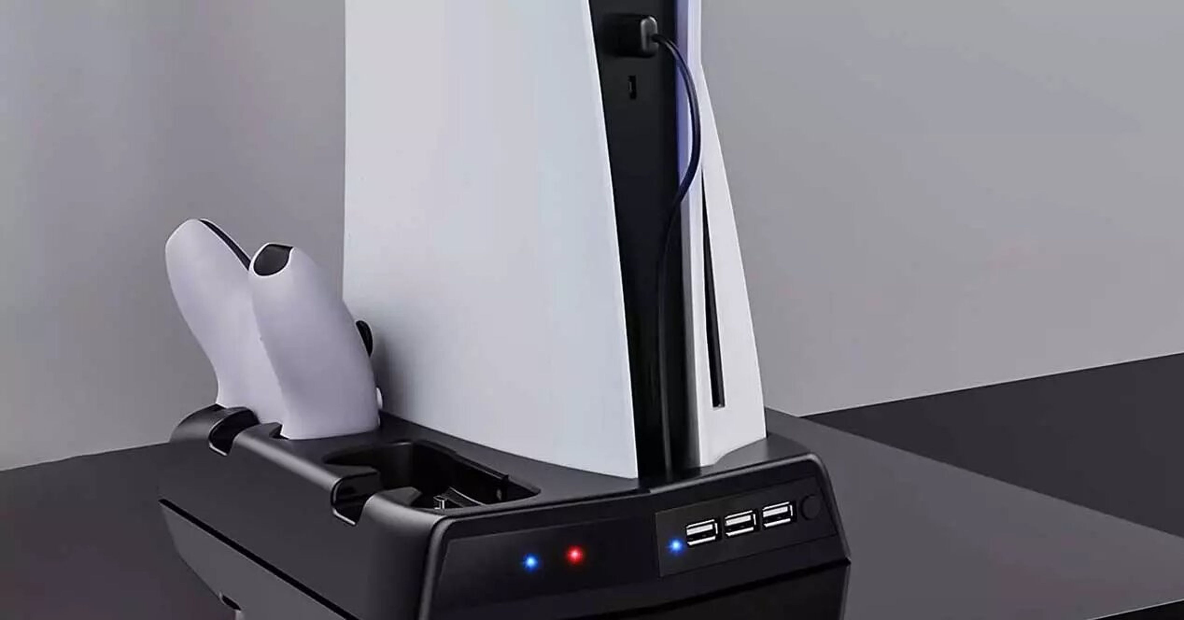 Base de refrigeración Klack para PS5 con soporte para auriculares