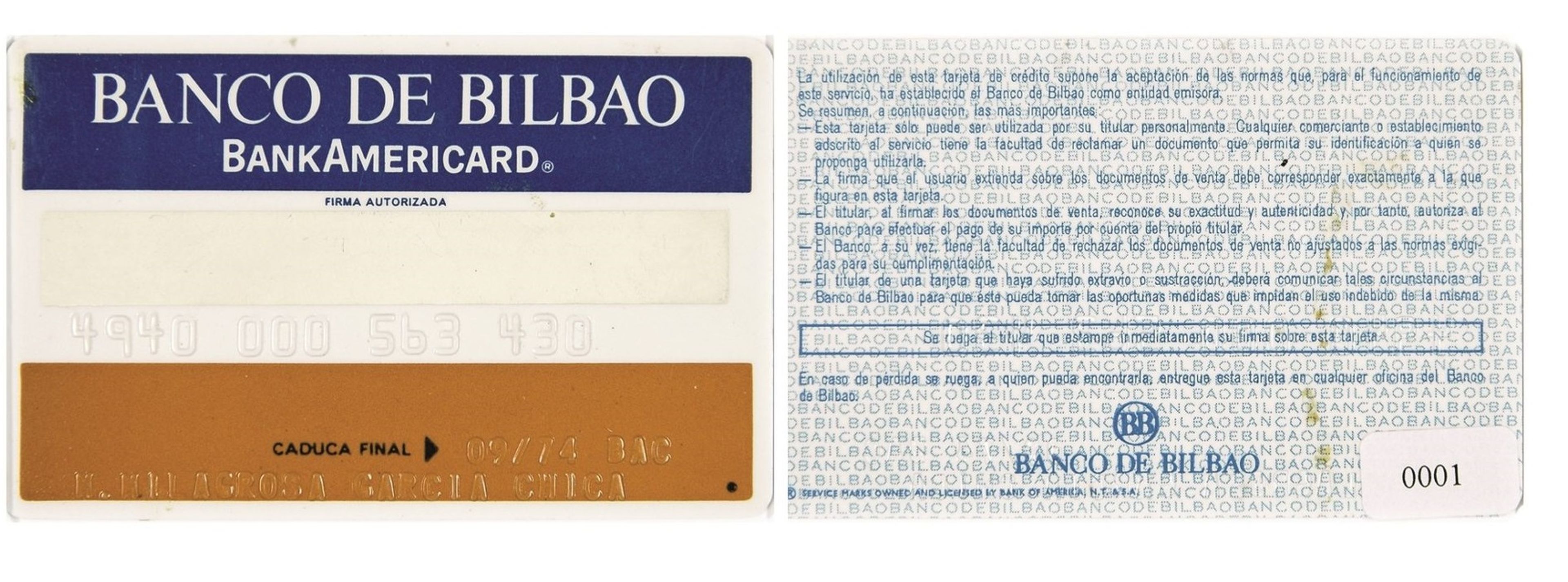 Primera tarjeta de crédito en España (1971)