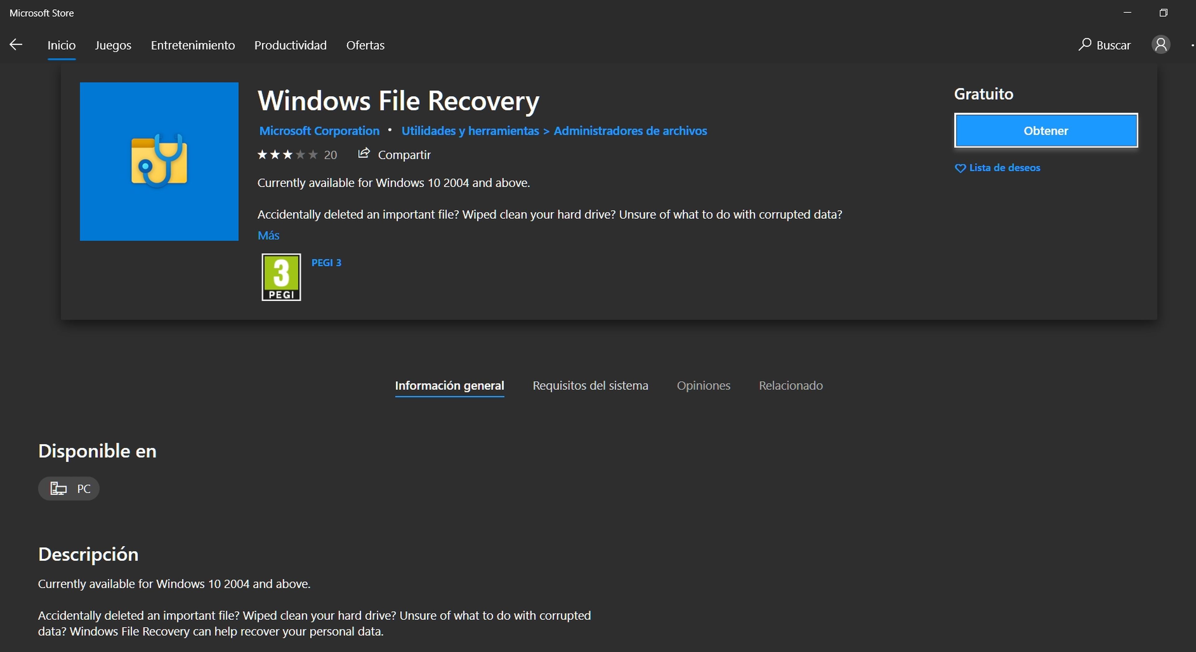 WIndows File Recovery