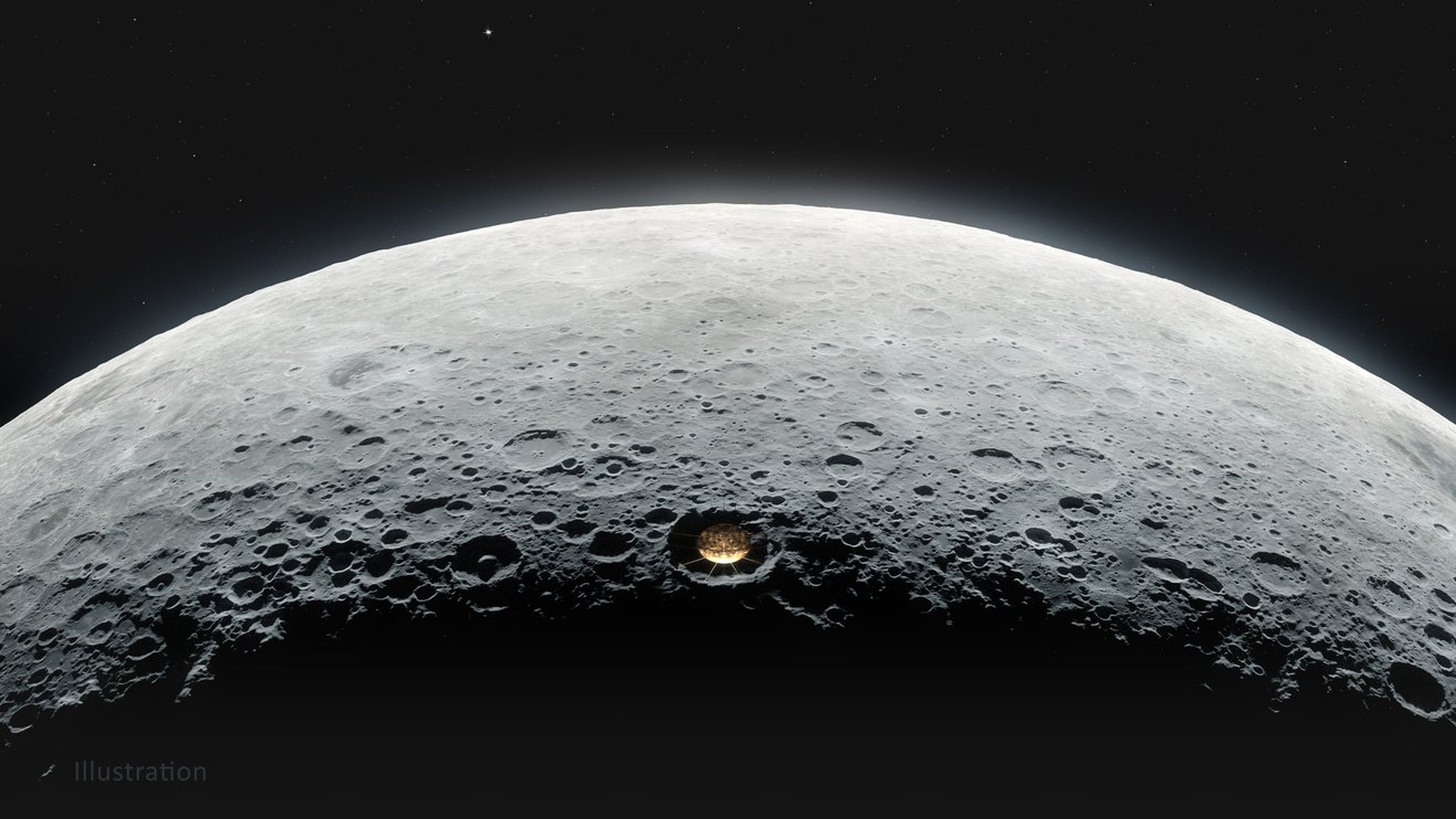 Astrónomos buscan cómo escapar de los satélites cegadores de Elon Musk: un telescopio en un cráter de la Luna