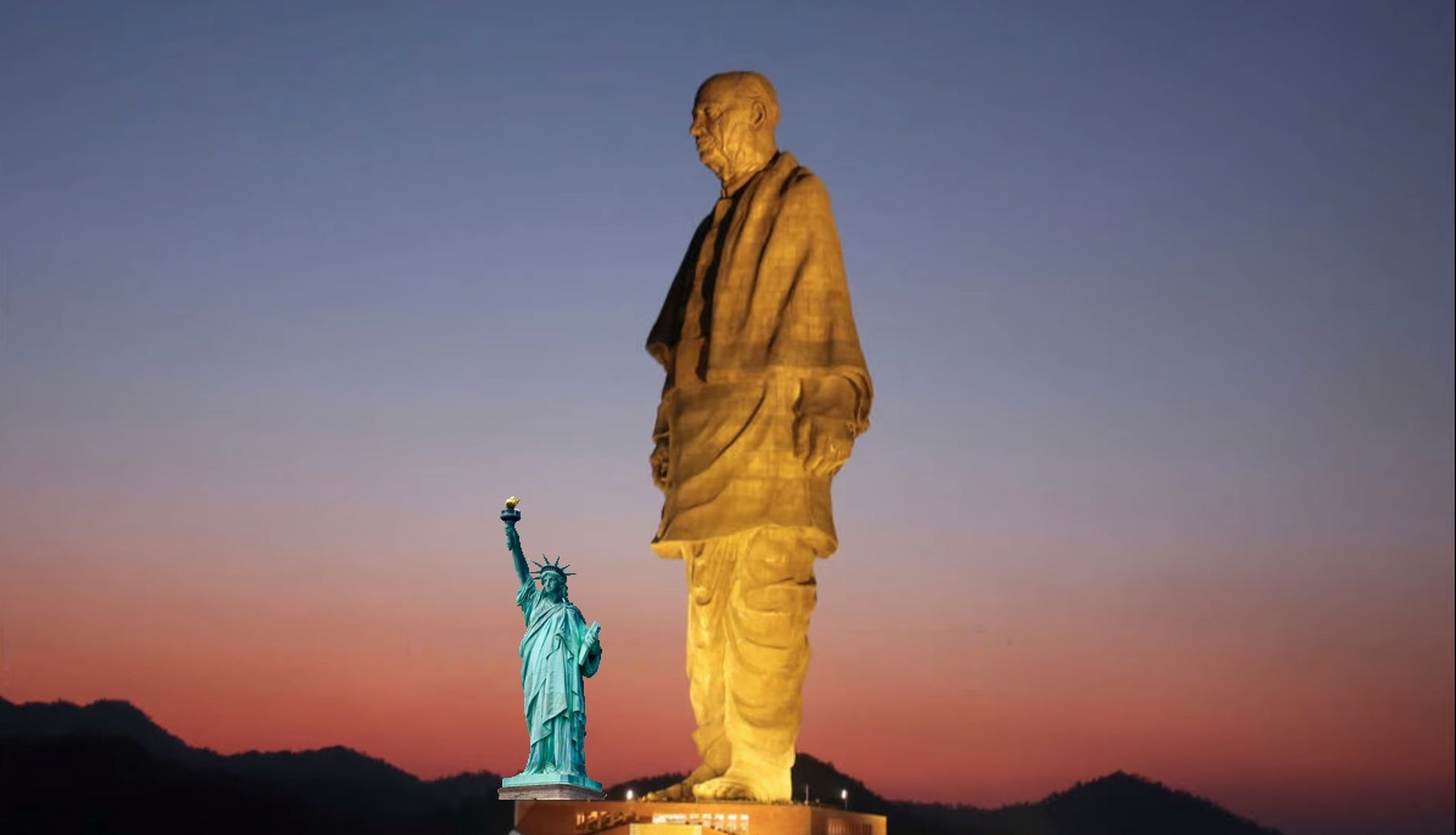 Así se construyó la estatua más alta del mundo, dobla en altura a la Estatua de la Libertad