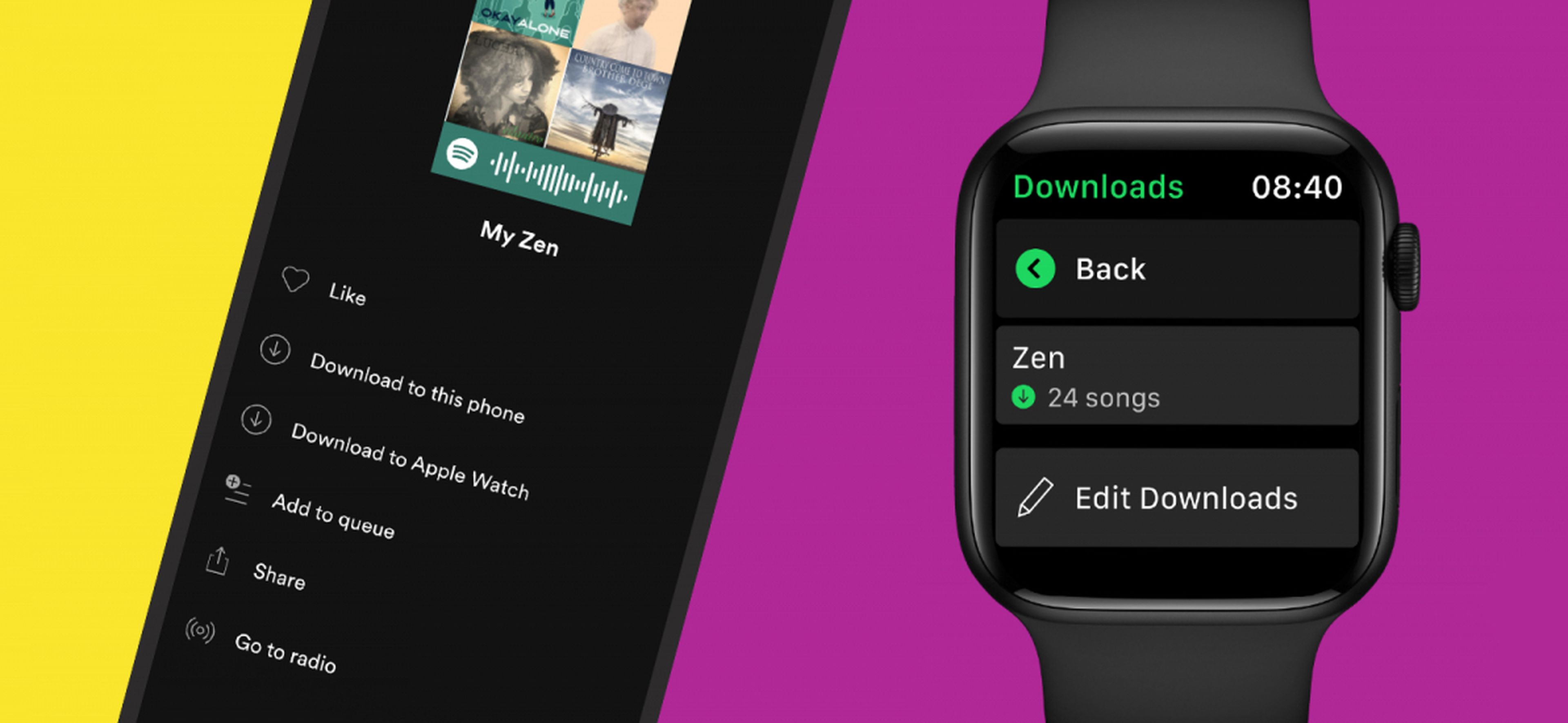Descargar música de Spotify en el Apple Watch