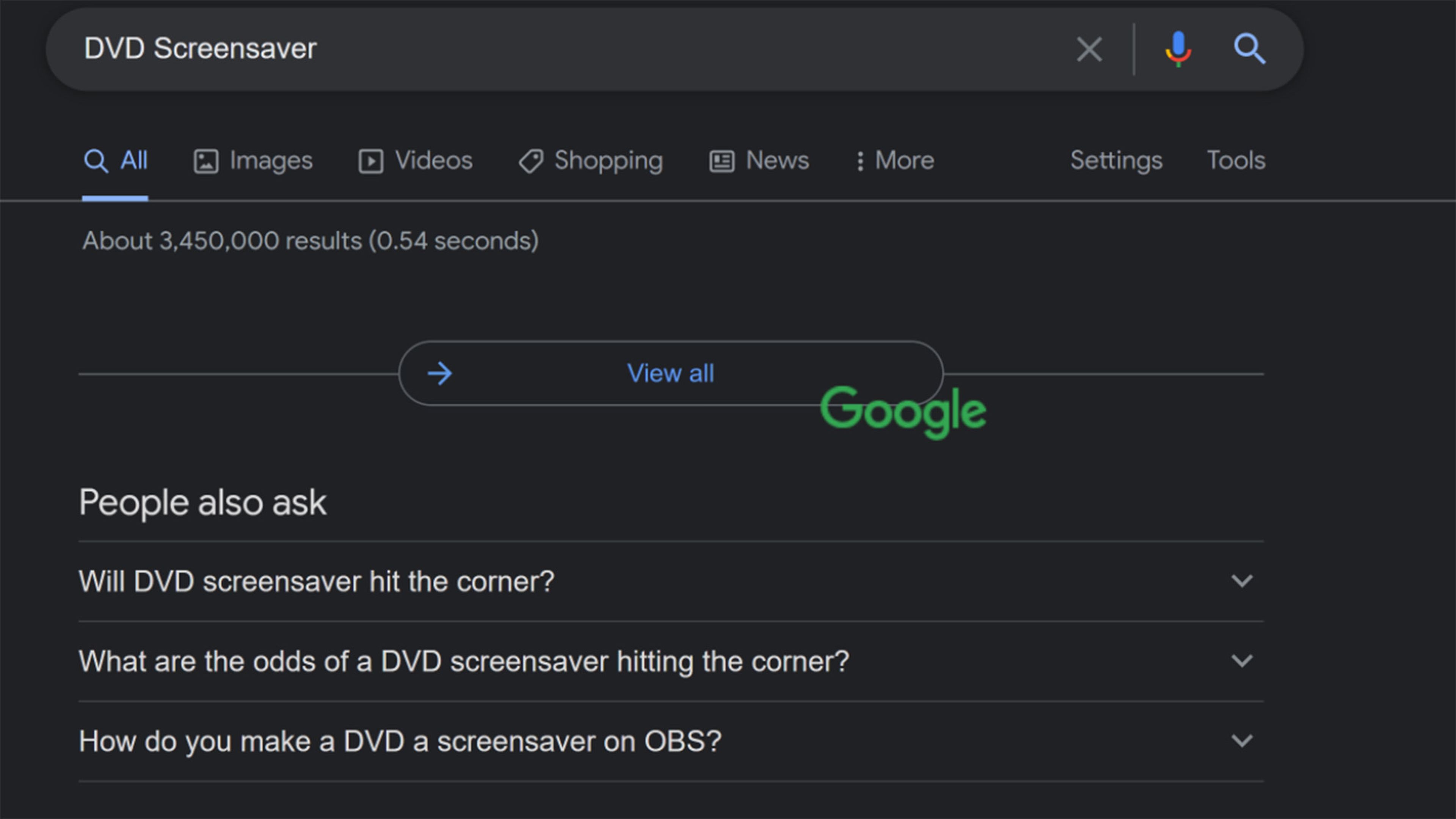 Este huevo de pascua de Google simula el salvapantallas del logo de DVD que  nunca rebota en la esquina: cómo activarlo