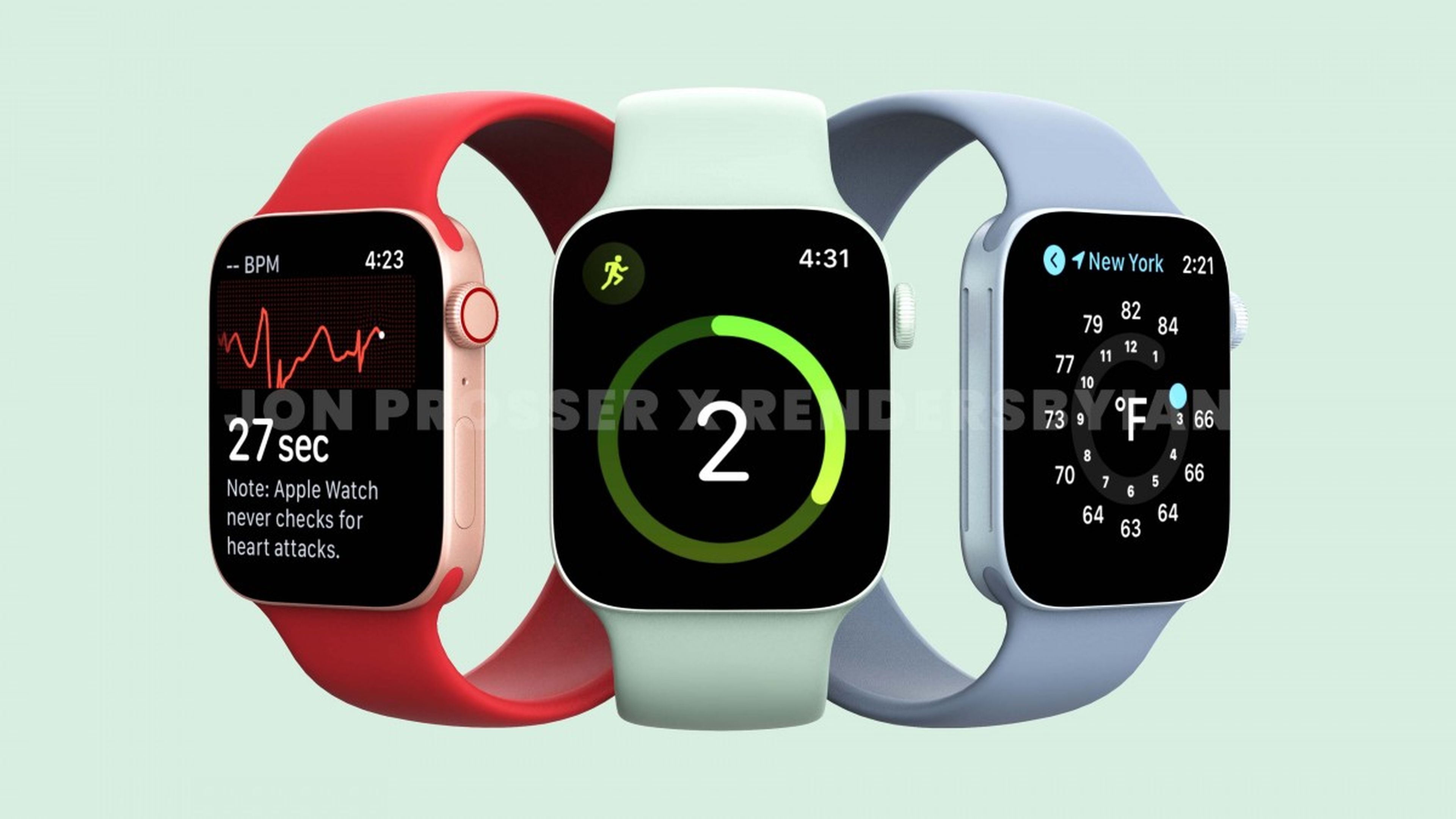 Unos renders muestran el que sería el nuevo diseño del Apple Watch Series 7