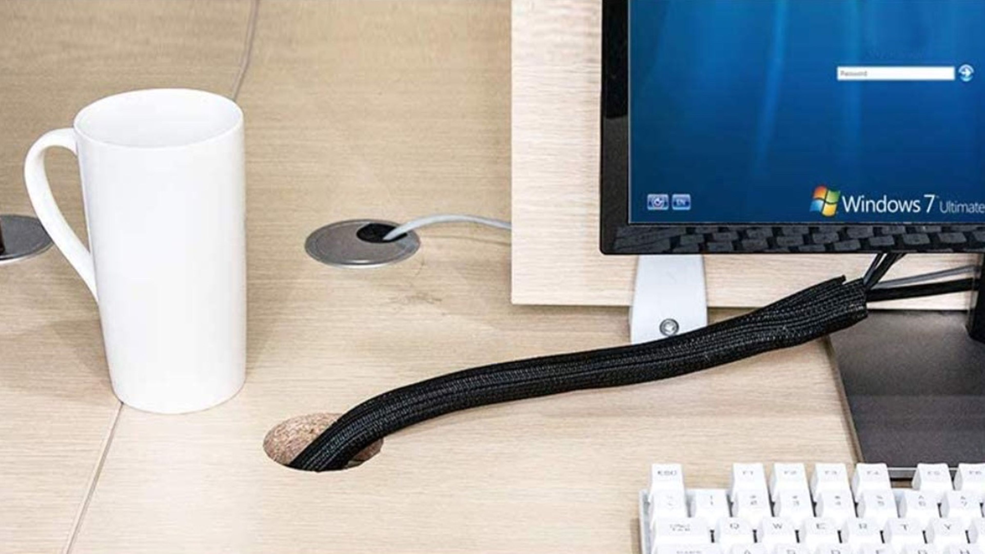 Bandeja cables escritorio - Organizador cables escritorio - Recoge cables  mesa escritorio - Ordenar cables - Cable Management desk negro Ultimate  Setup®