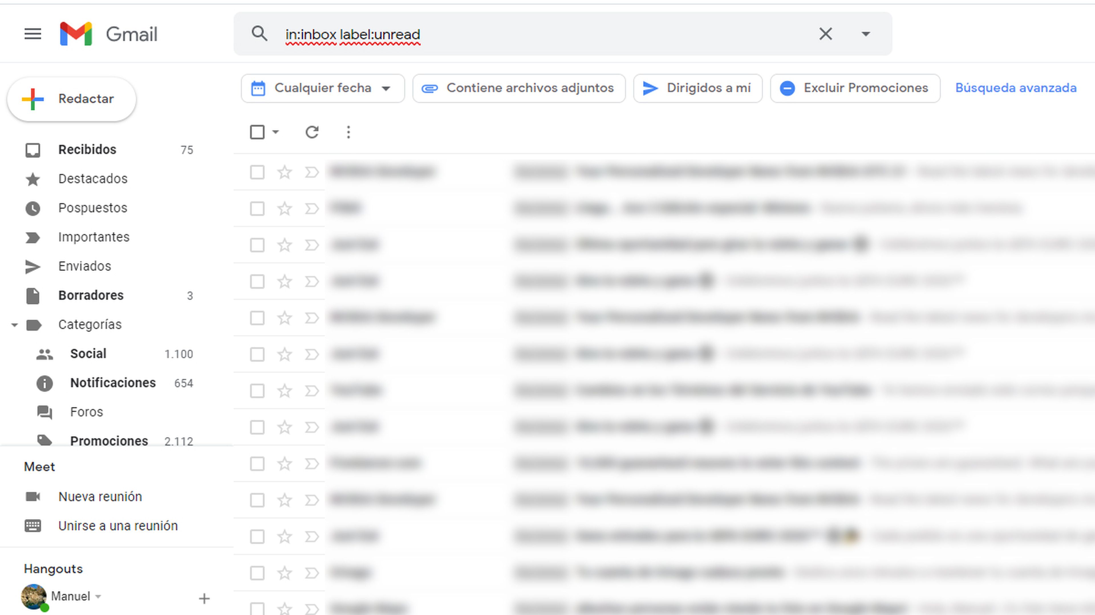 Comandos de búsqueda en Gmail