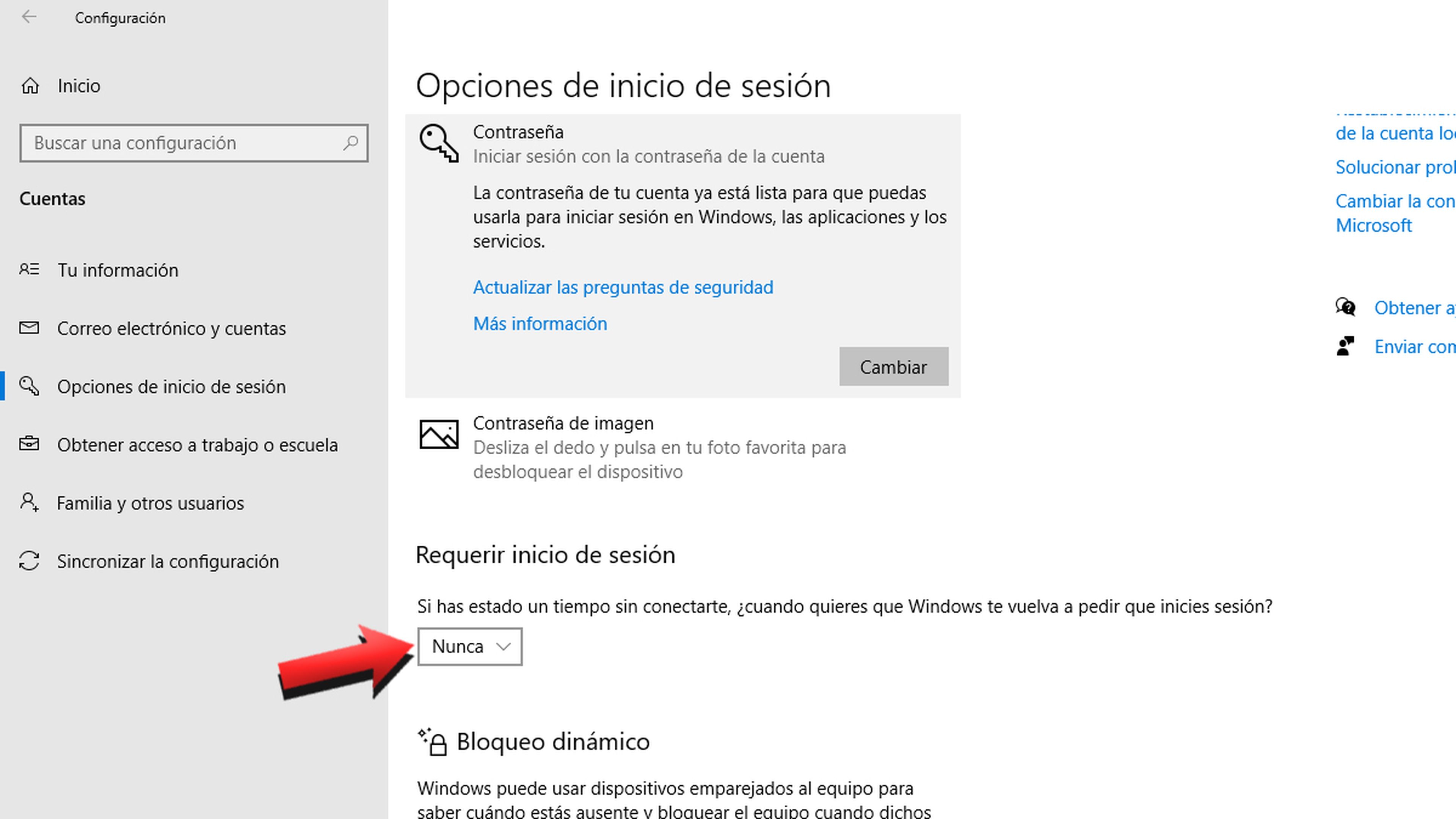 Eliminar contraseña Windows 10