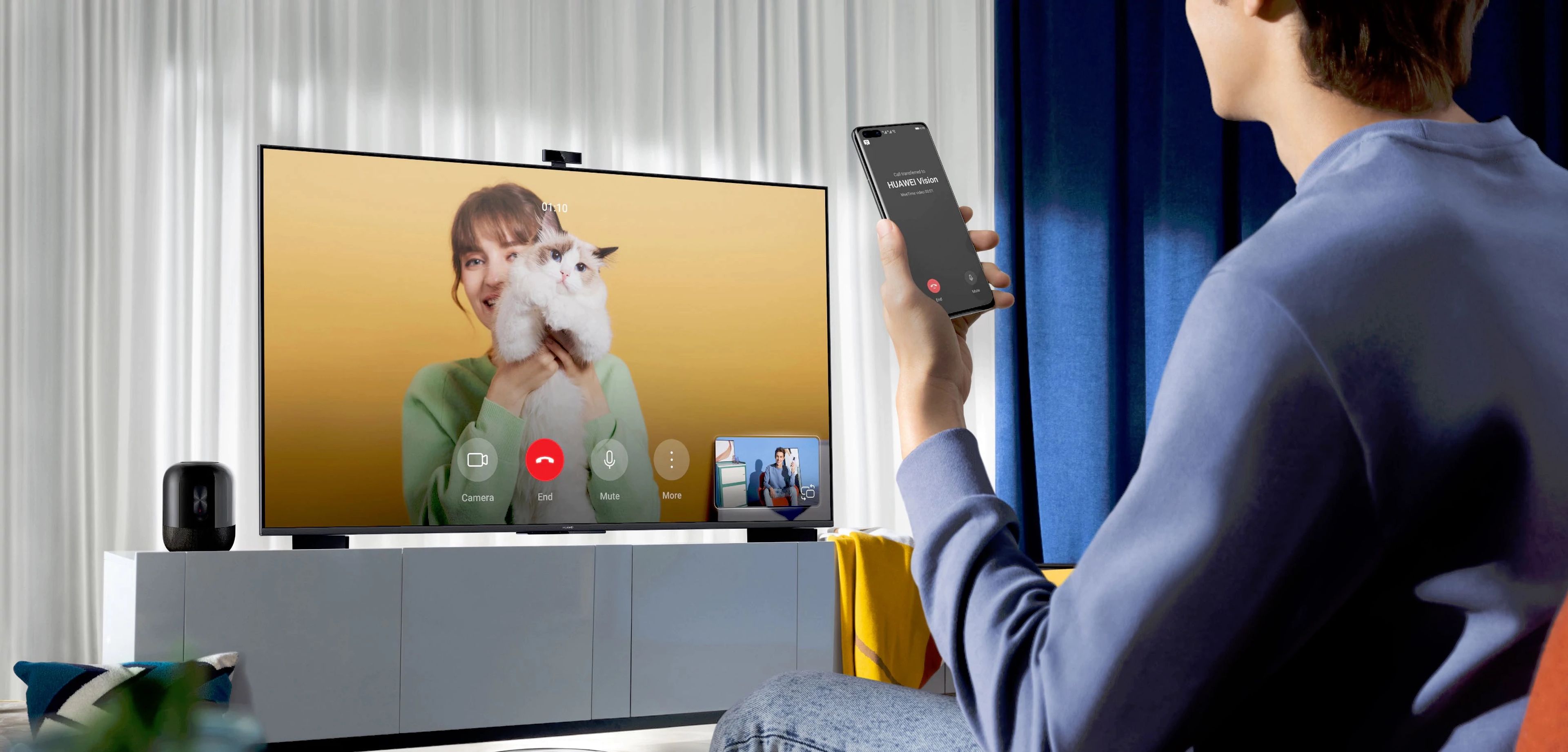 Huawei Vision S con una videollamada en MeeTime
